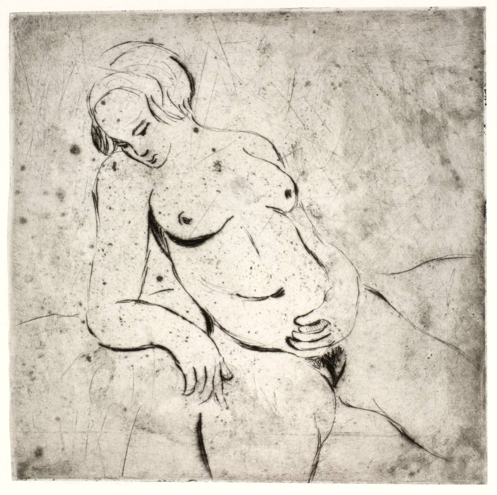 Siddende nøgen kvinde, Kaj Ejstrup, 1934-1936