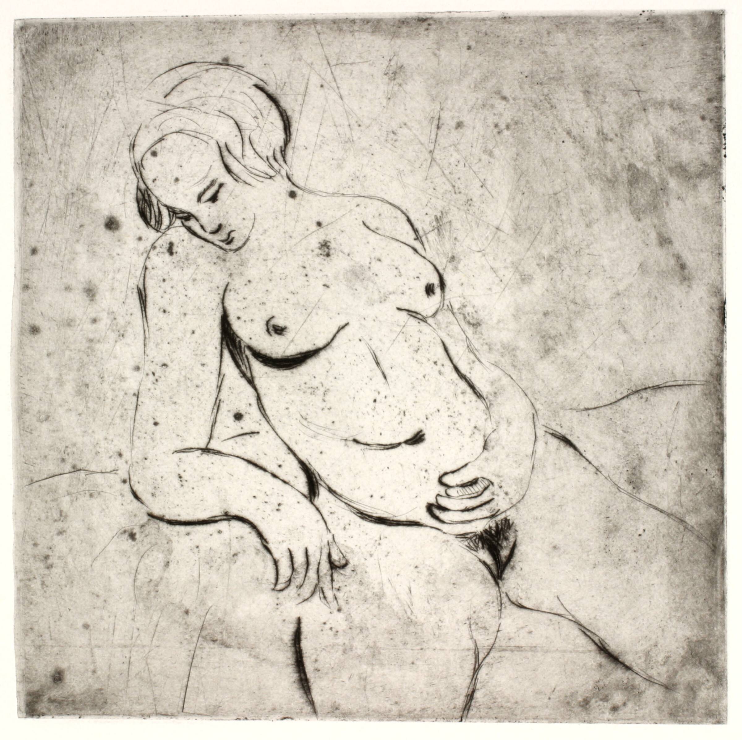 Siddende nøgen kvinde, Kaj Ejstrup, 1934-1936