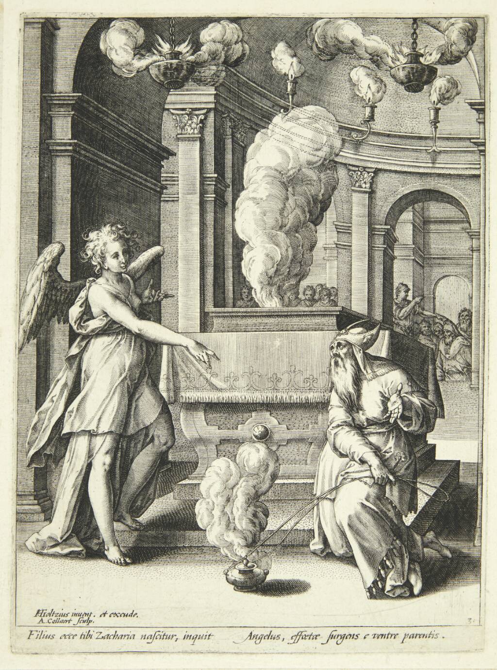 Johannes bebudelse, Adriaen Collaert, 1586