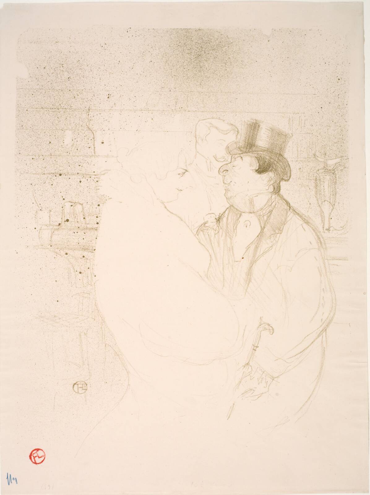 Ida Heath au Bar, by Henri de Toulouse-Lautrec, 1894