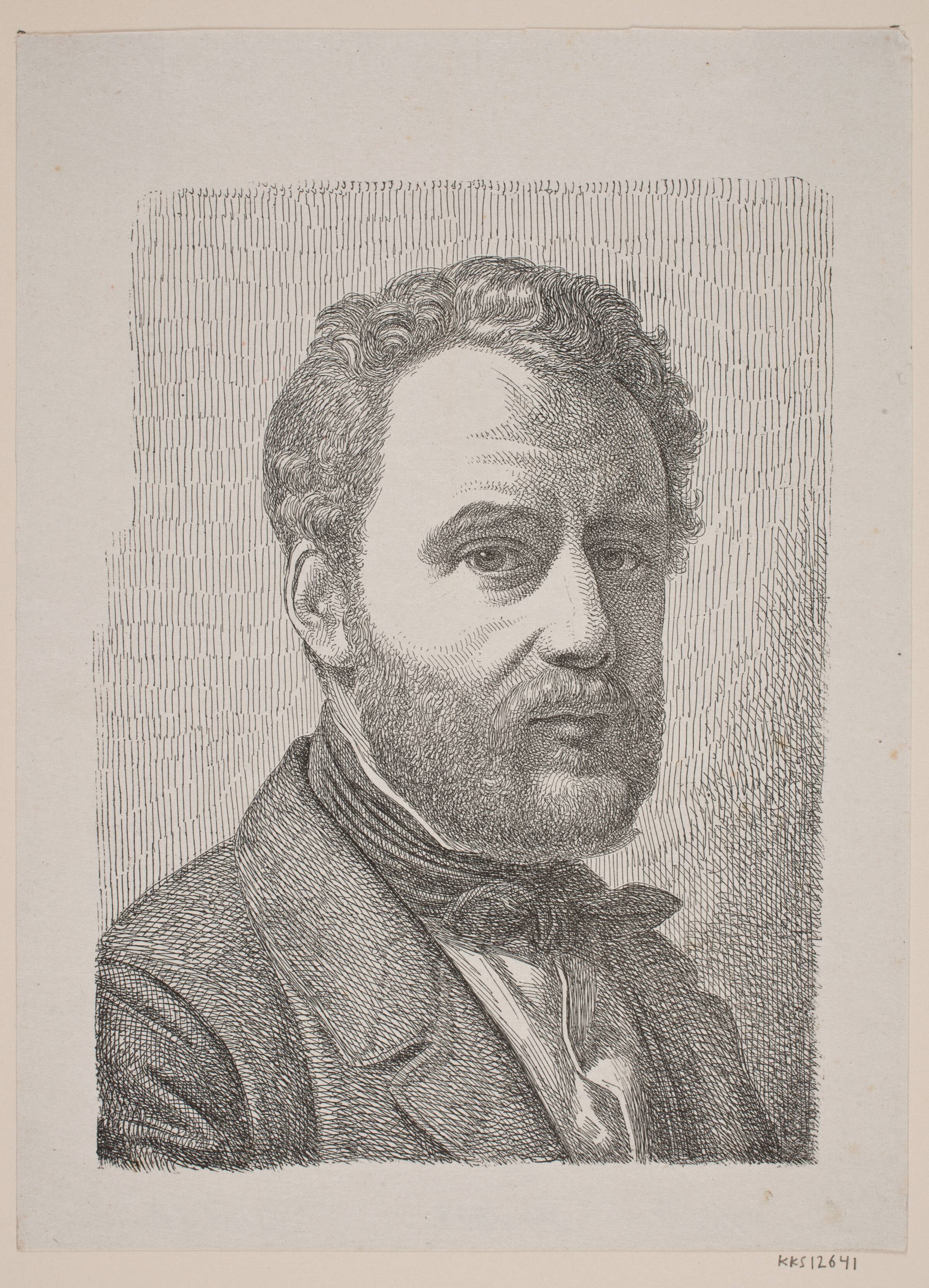 Portræt af Wilhelm Marstrand, Constantin Hansen, 1852