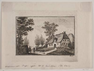 Landskab med bondehus