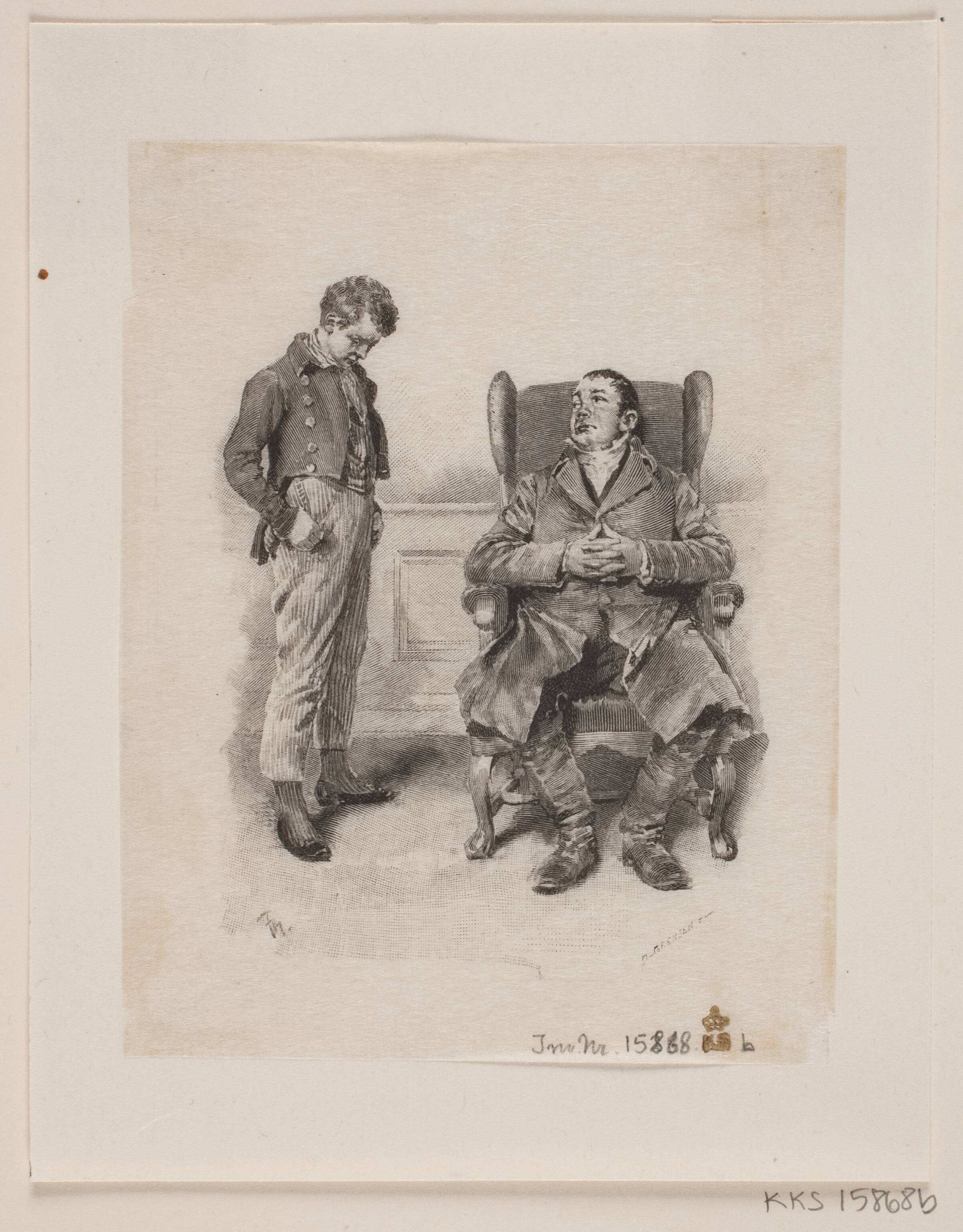 Prøvetryk til illustration til P. M. Møller: "En dansk students eventyr", Henrik Arnold Hamilkar Sørensen, 1884-1897