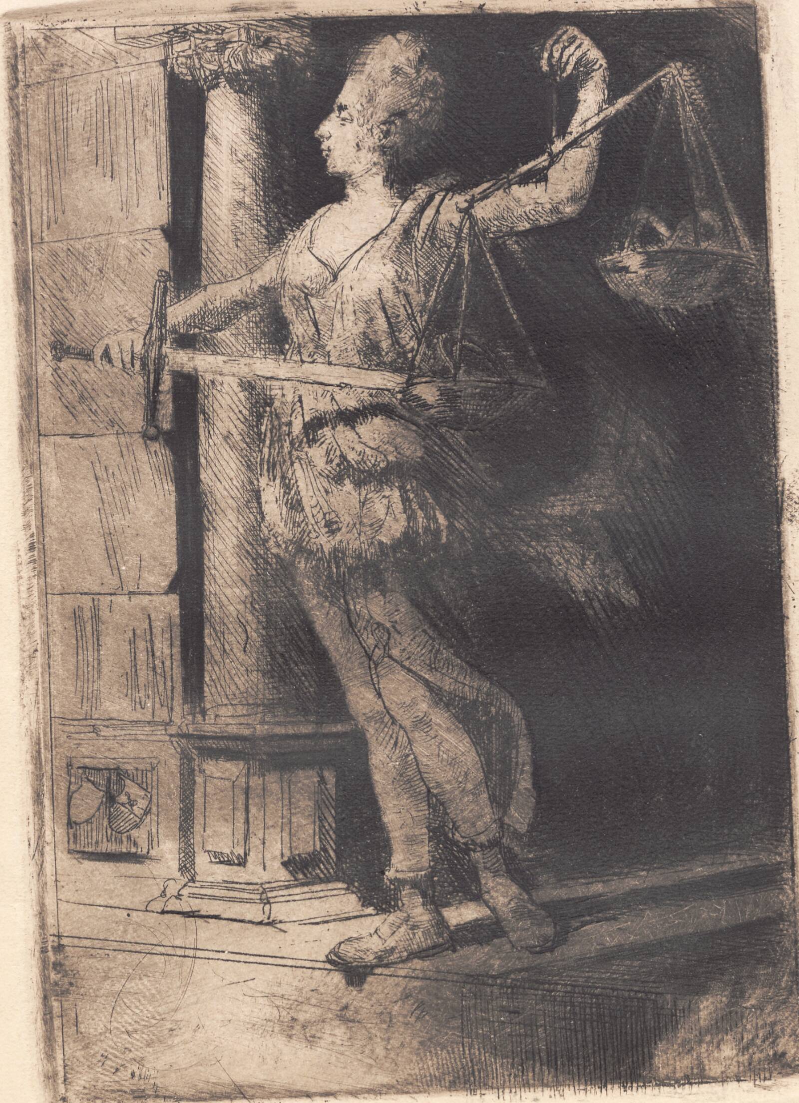 "Justitia", Hans Nikolaj Hansen, 1884-1897
