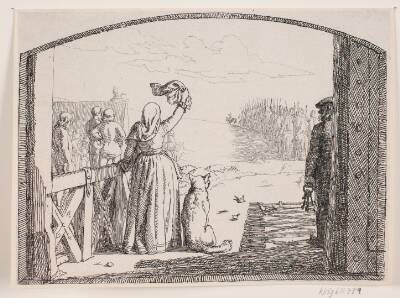 Illustration til Adam Oehlenschlägers digt "De to kirketårne"