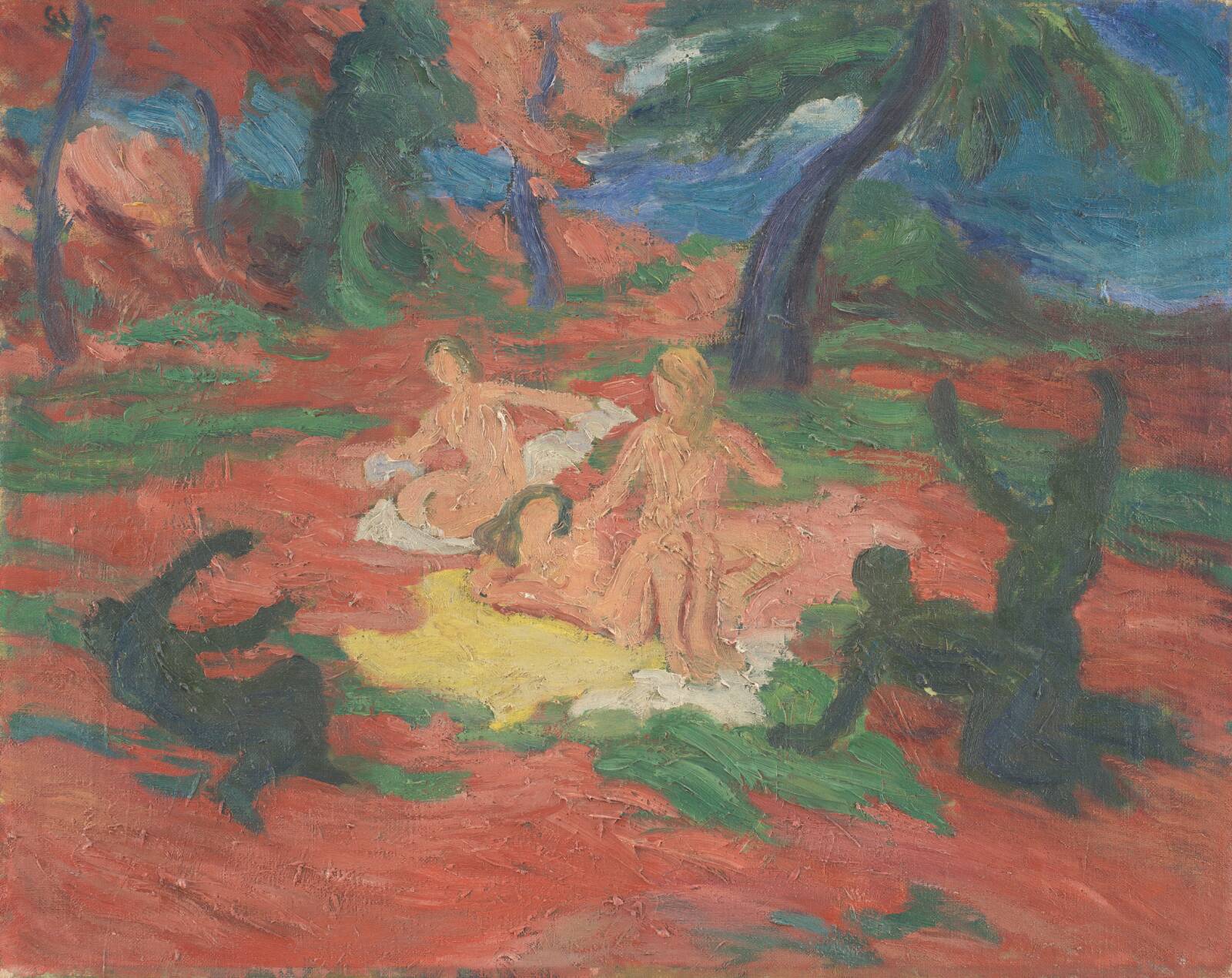 Overraskede nymfer, Sigurd Swane, 1915