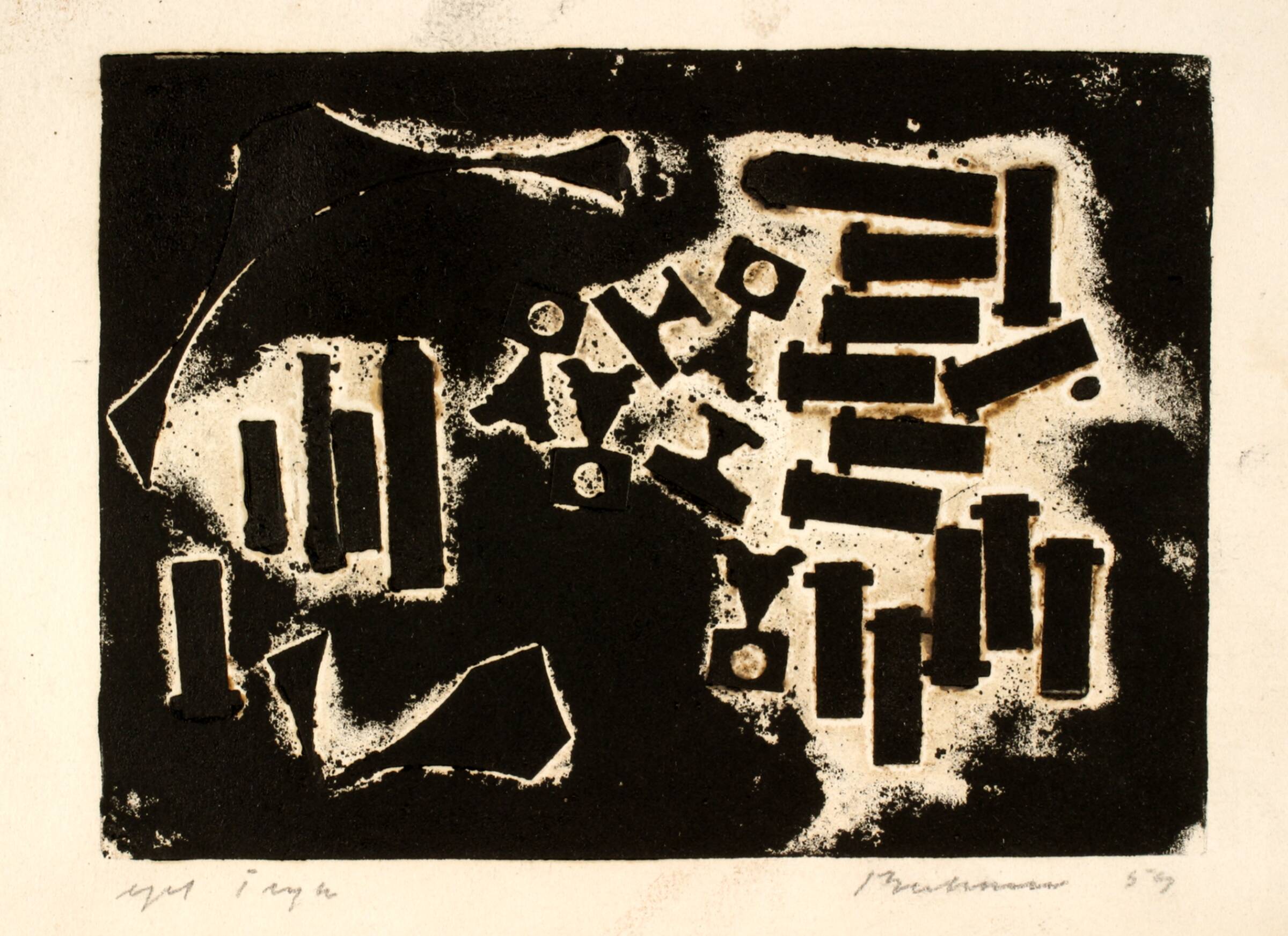 Relieftryk, Helge Bertram, 1959