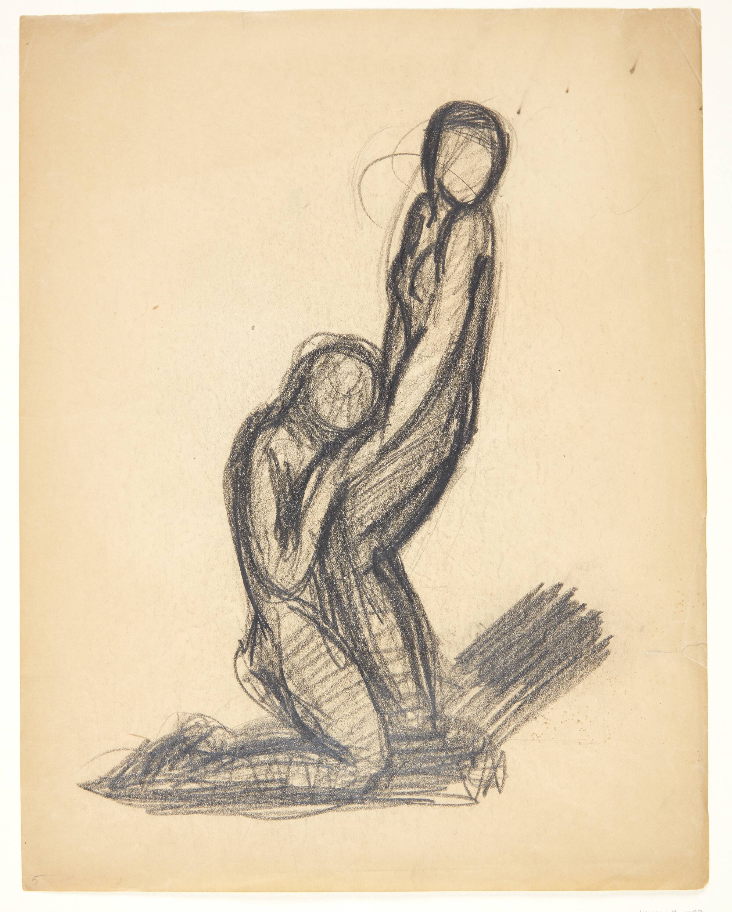 Pygmalion og Galathea. Udkast til statuette, Gerhard Henning, 1916