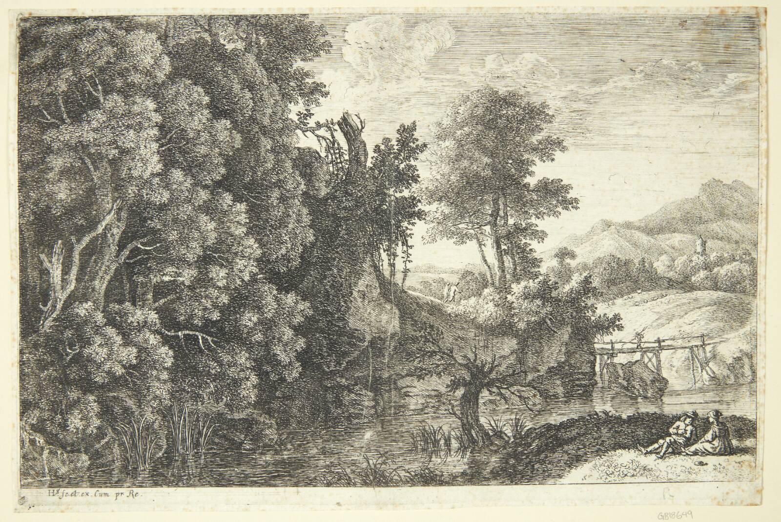 Den lille træbro, Herman van Swanevelt, 1603-1655