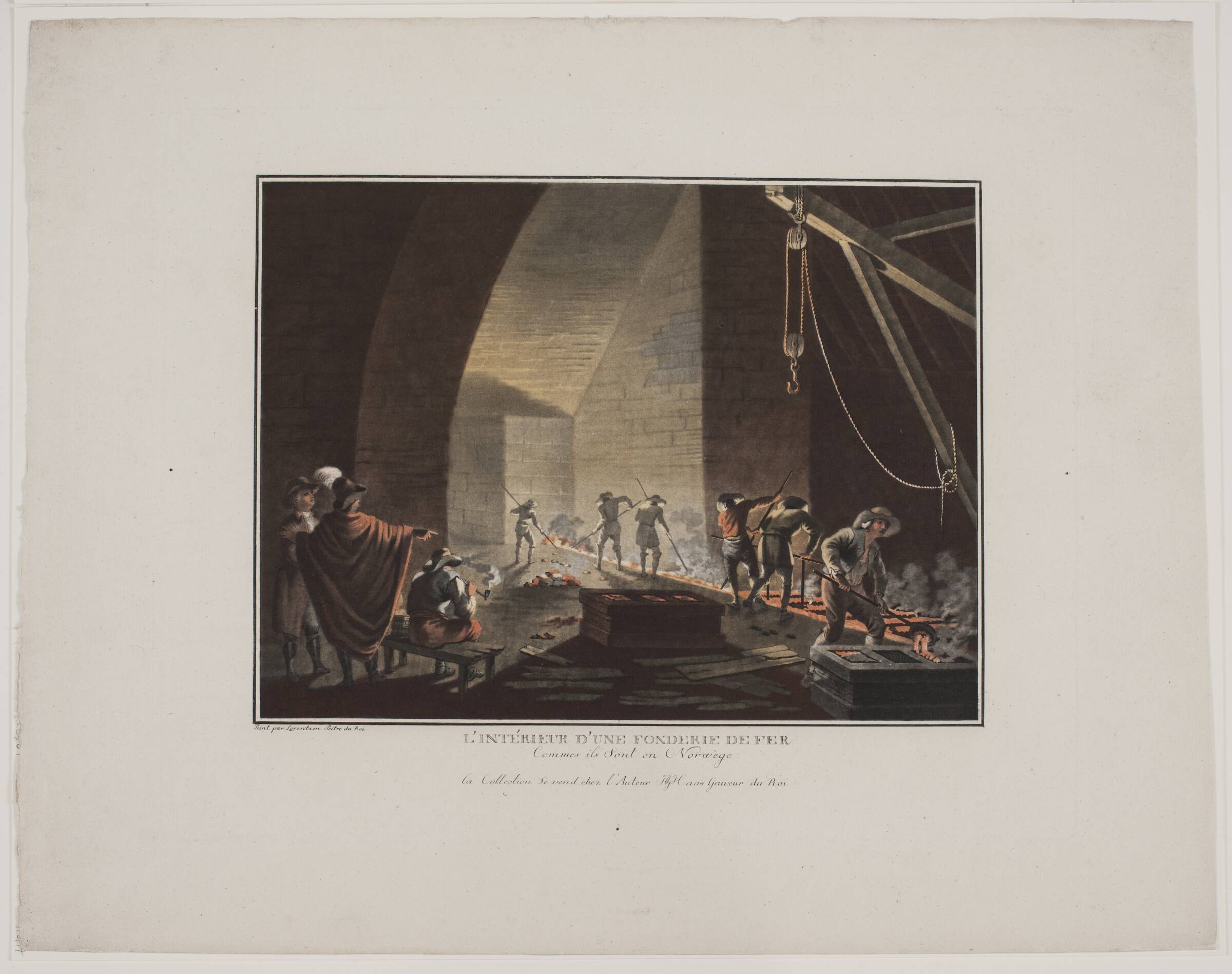 L'Interieur d'une fonderie de fer, Georg Haas, 1790-1799