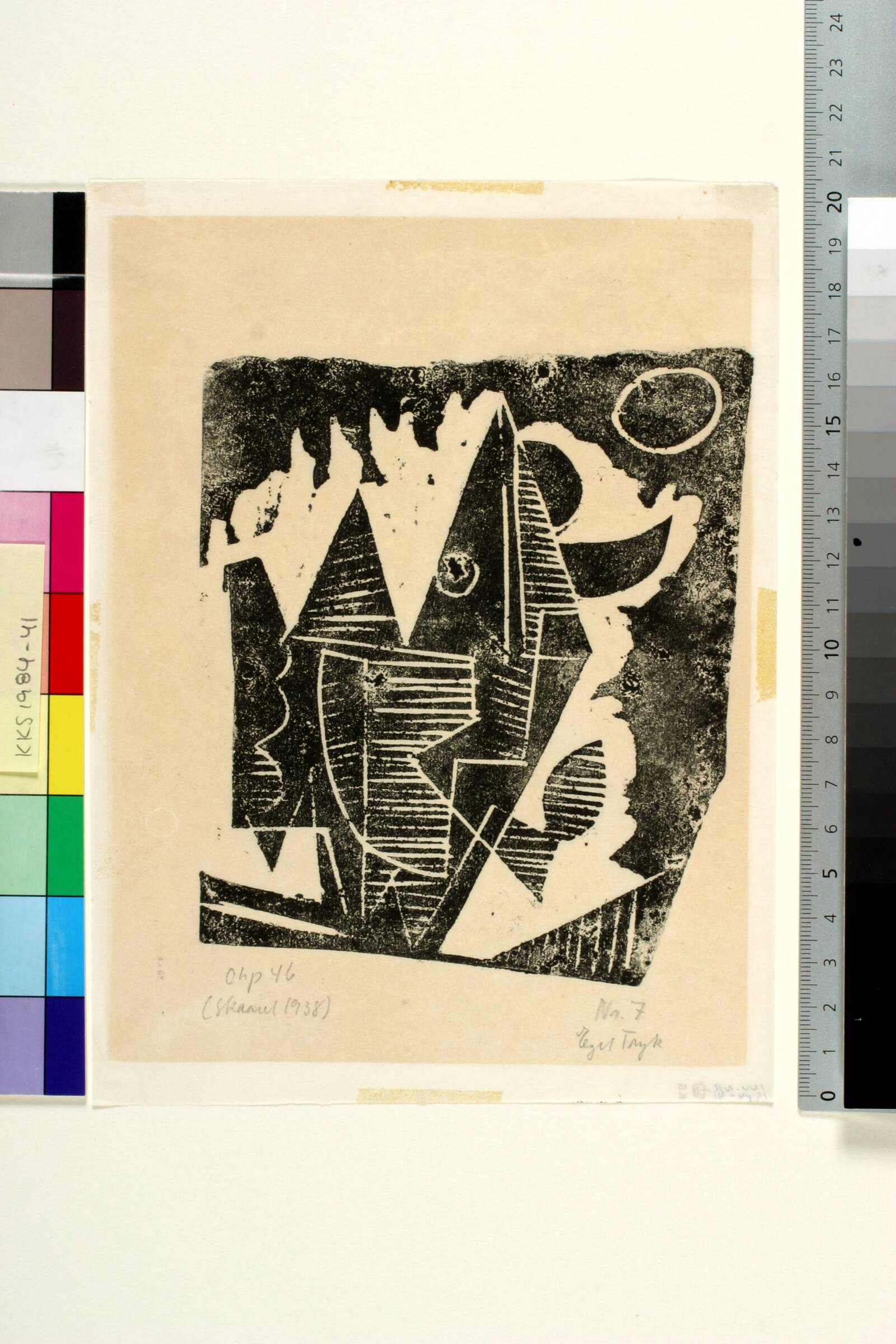 Abstrakt komposition, Carl-Henning Pedersen, 1938