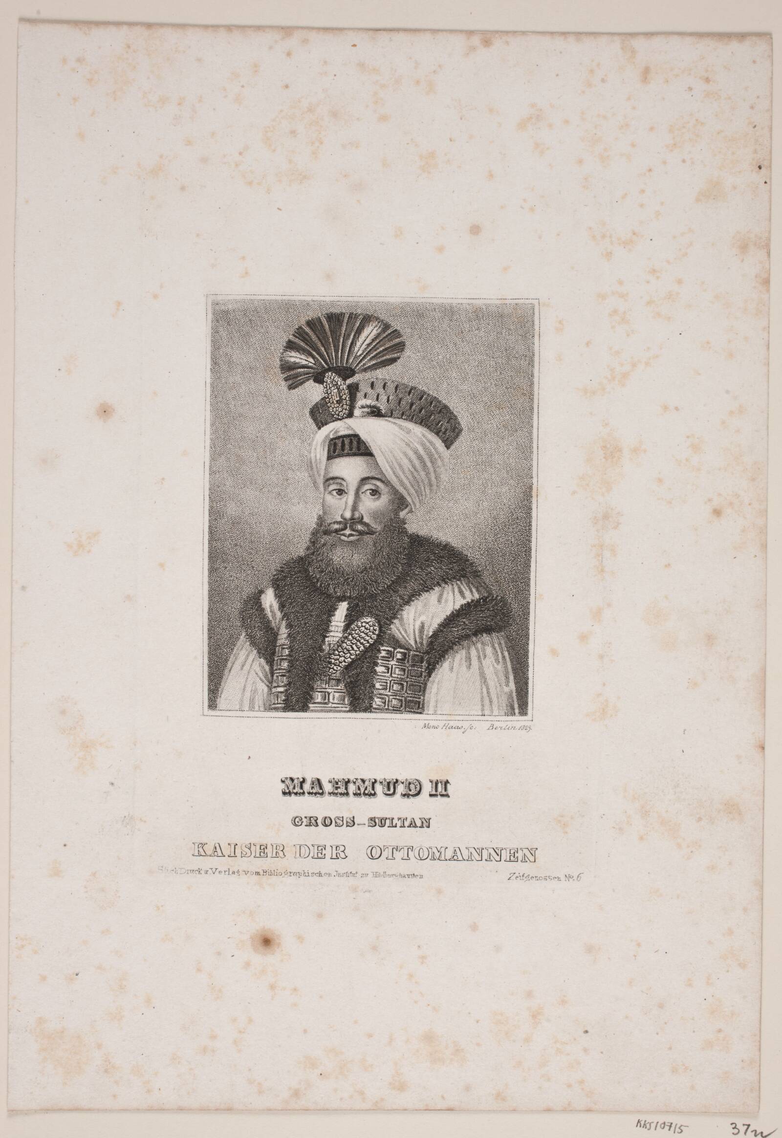 Mahmud II, Meno Haas, 1829
