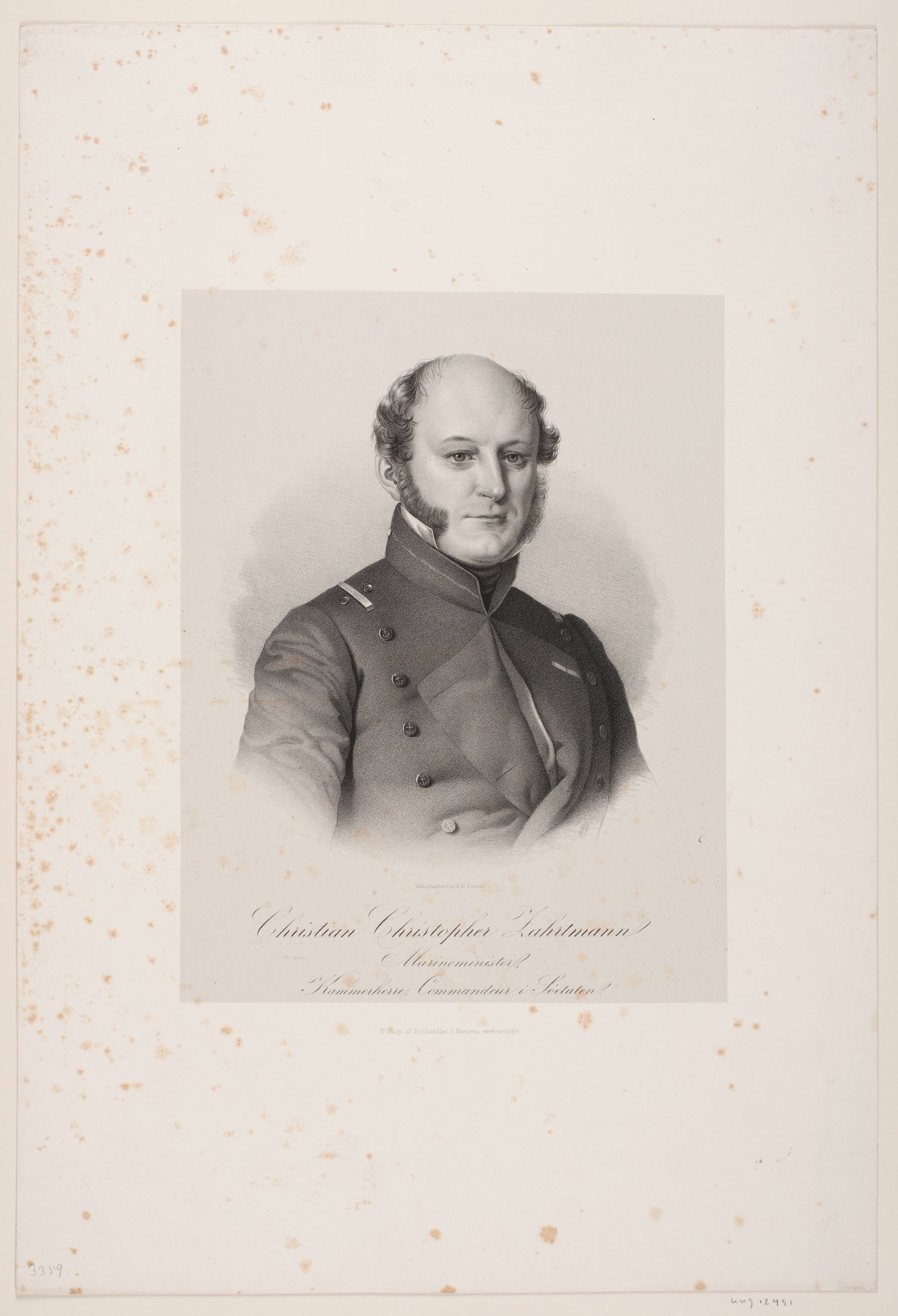 Viceadmiral Christian Christopher Zahrtmann, Andreas Martin Petersen, 1850