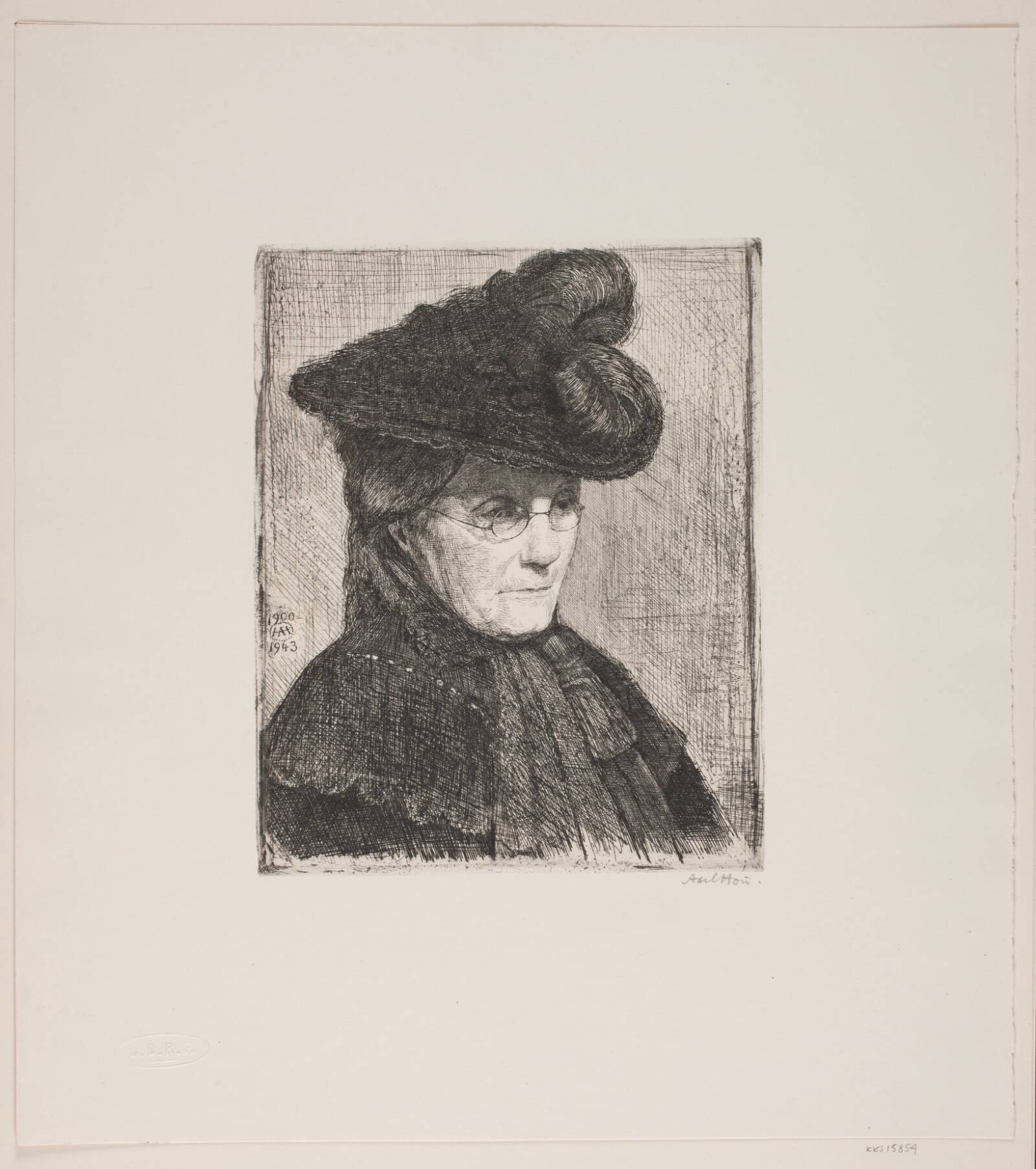 Portræt af min moder, Axel Hou, 1900-1943