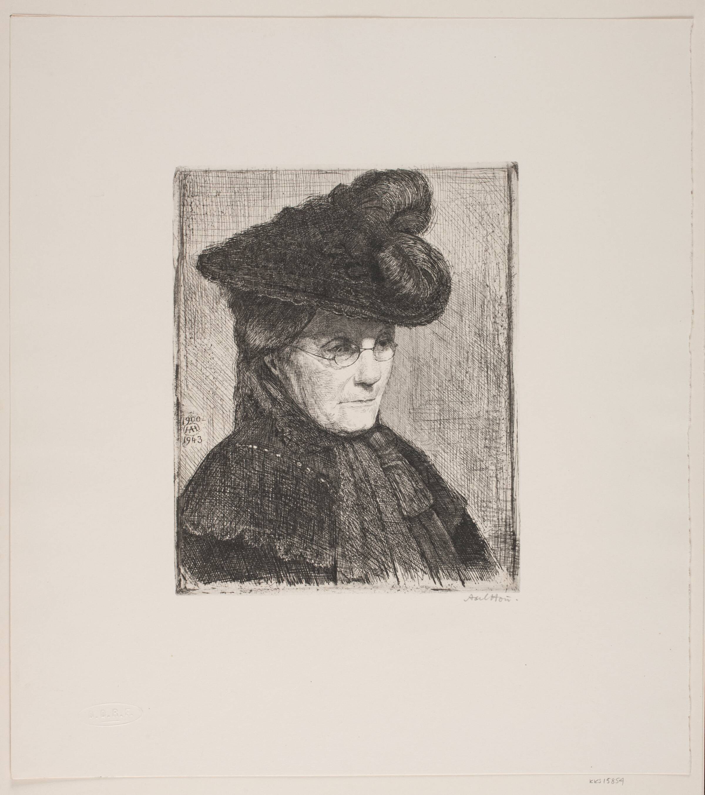 Portræt af min moder, Axel Hou, 1900-1943