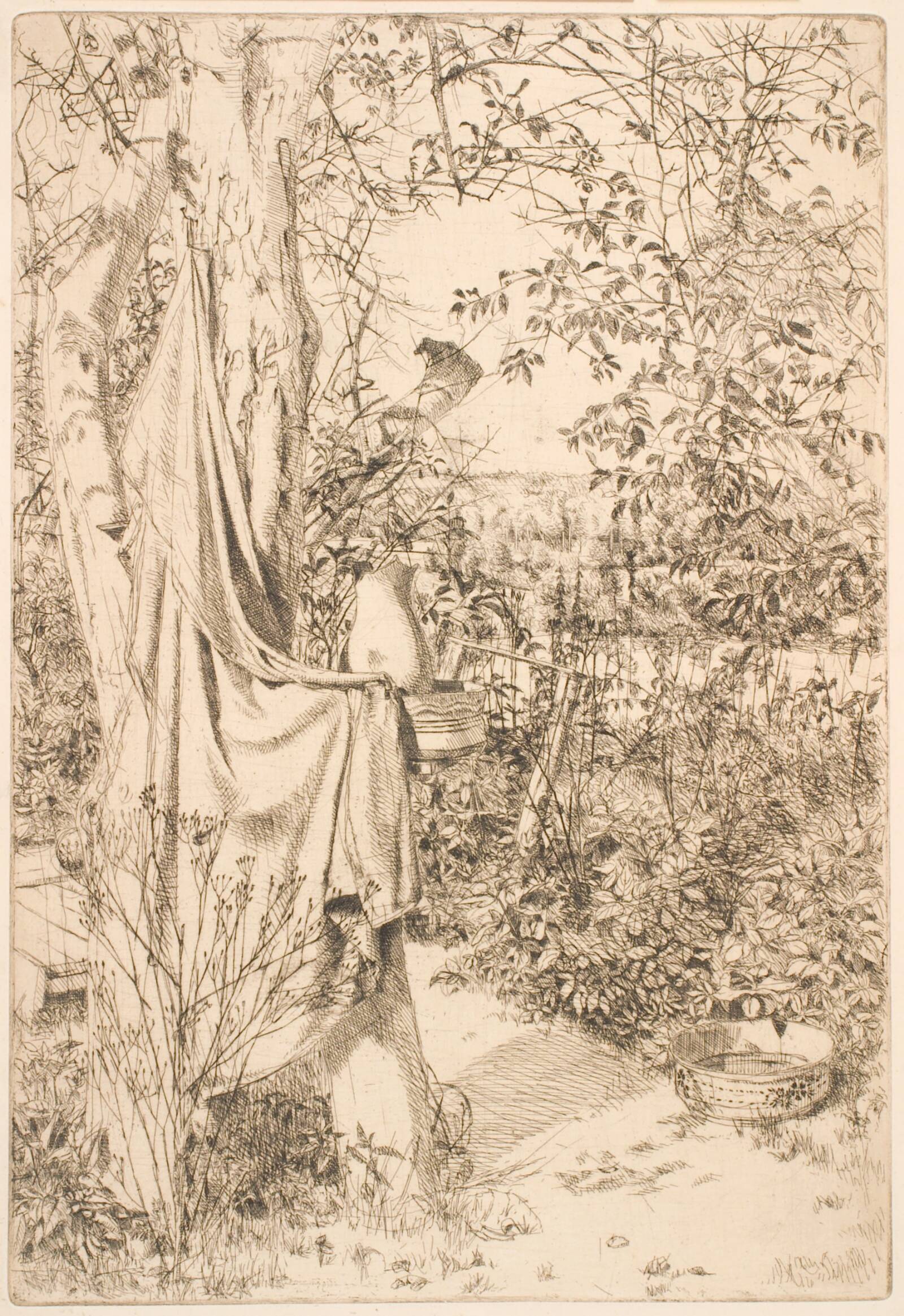 Haveparti med opstilling, Gunnar Aagaard Andersen, 1939