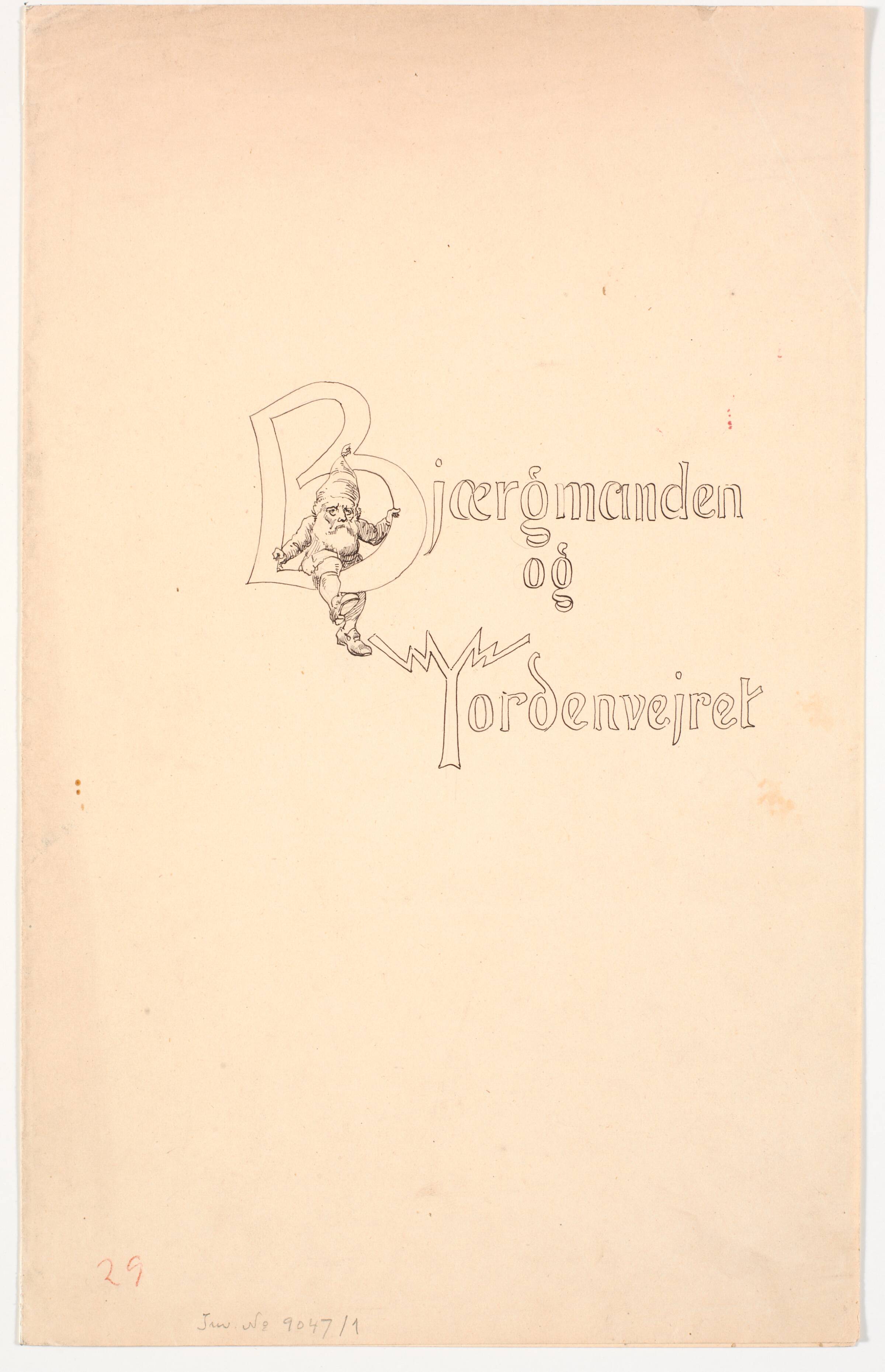 Omslag til eventyret "Bjergmanden og Tordenvejret", Christen Dalsgaard, 1824-1907