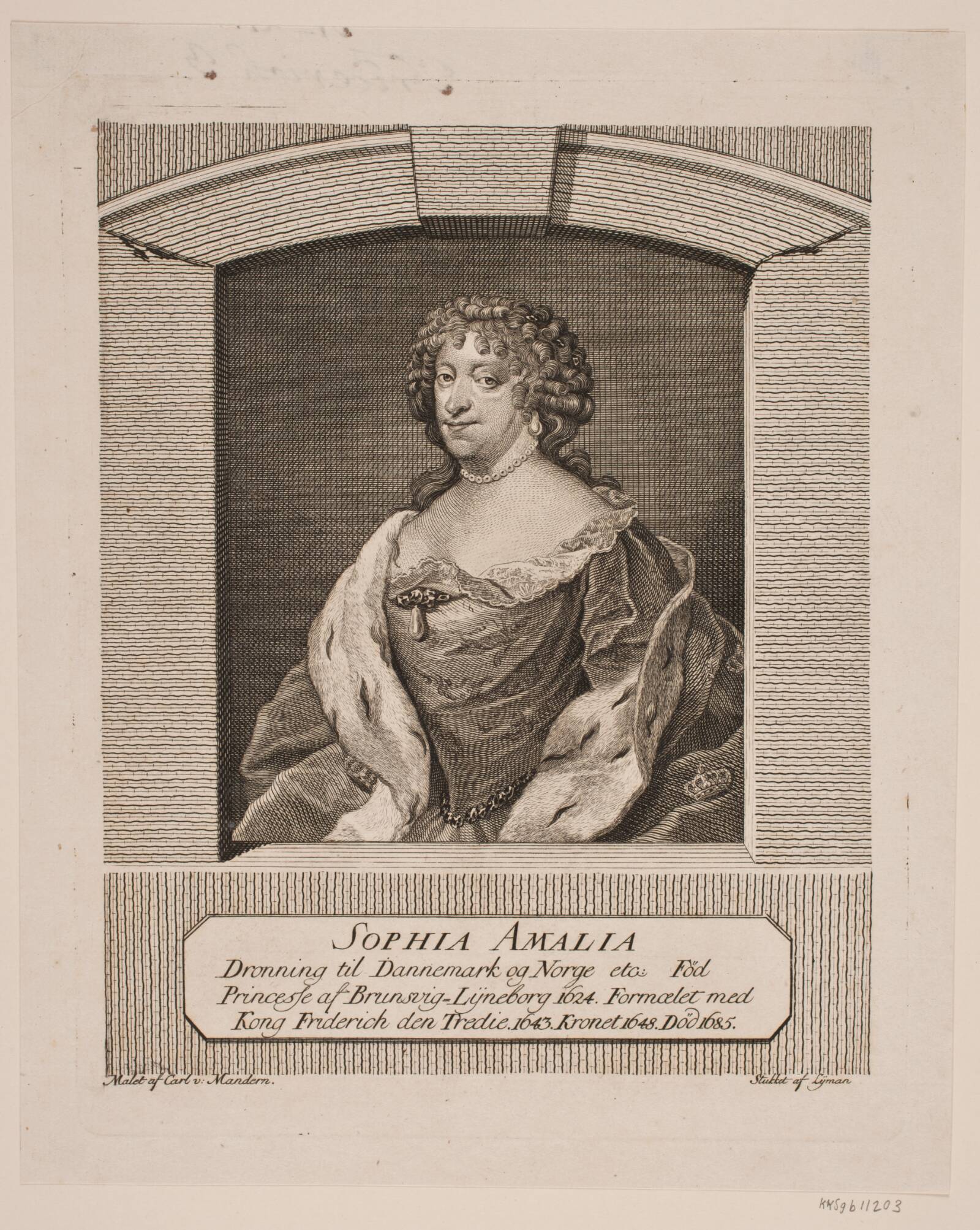 Dronning Sophie Amalie, Johan Samuel Lymann, 1742-1769