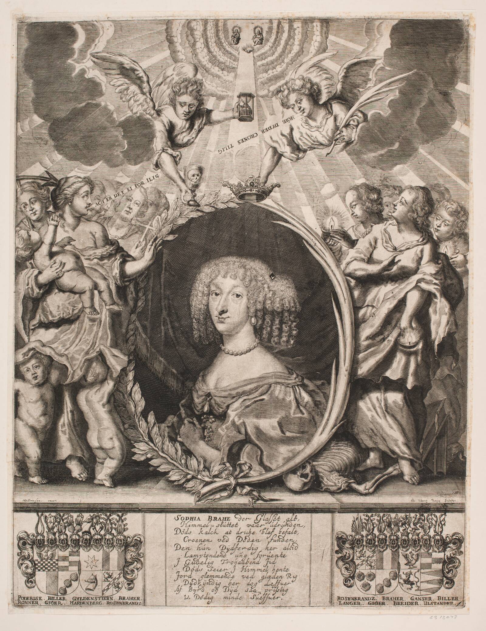 Sophie Brahe. Mindeblad, Albert Haelwegh, 1667-1669