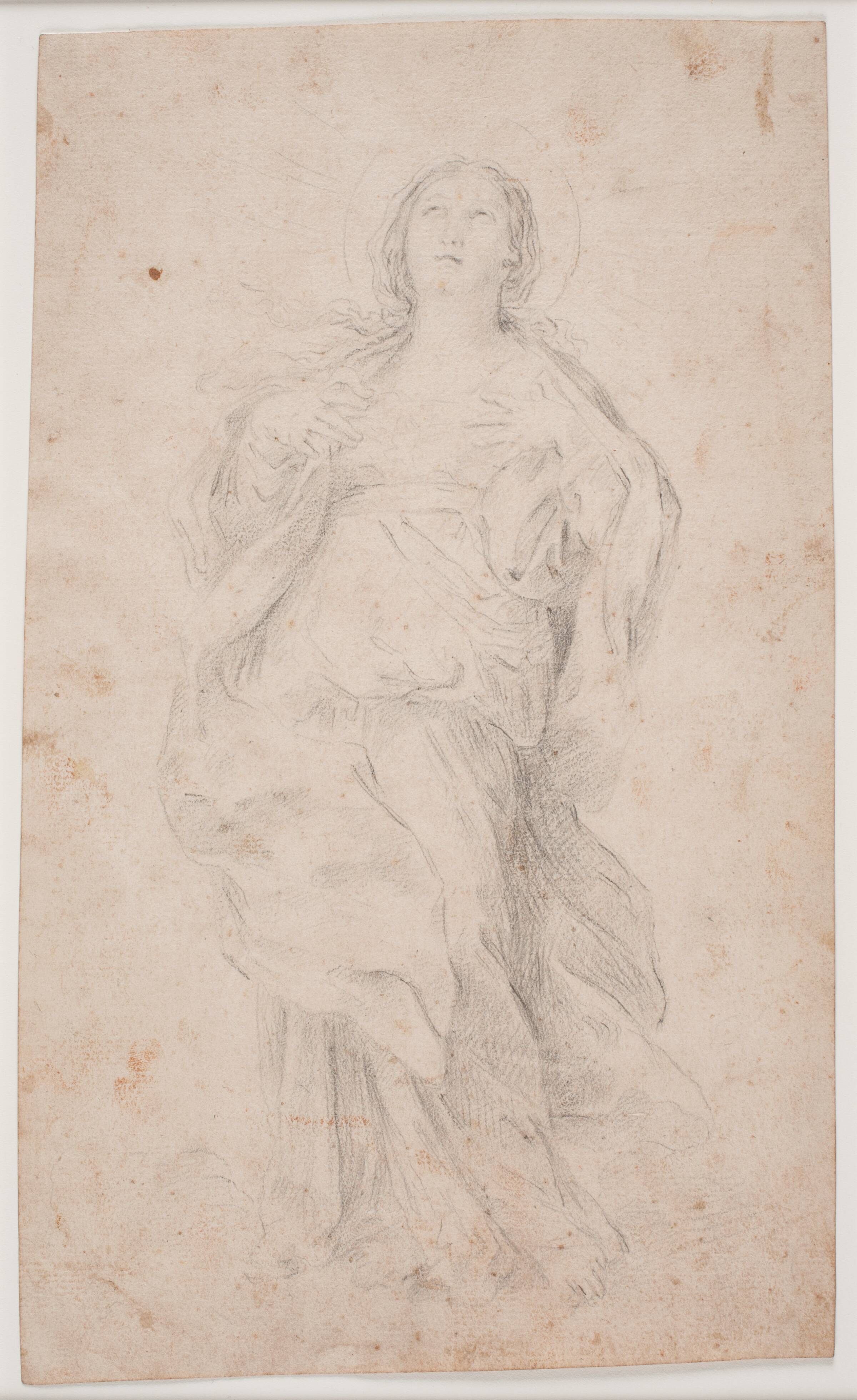 Den hellige Agathe stående, Hendrik Krock, 1671-1738