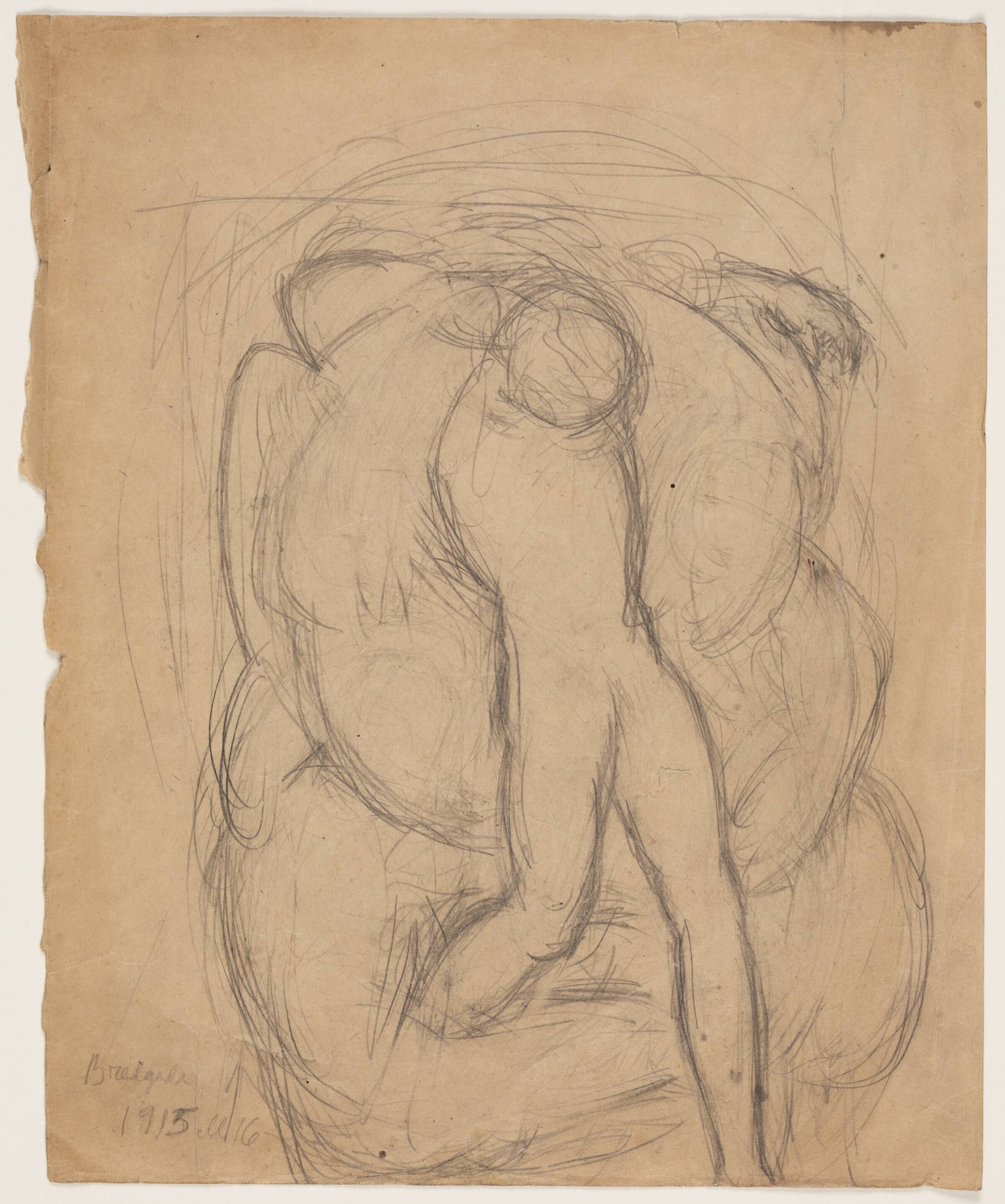 Figur indskrevet i en abstrakt konfiguration, Jørgen Gudmundsen-Holmgreen, 1915-1916