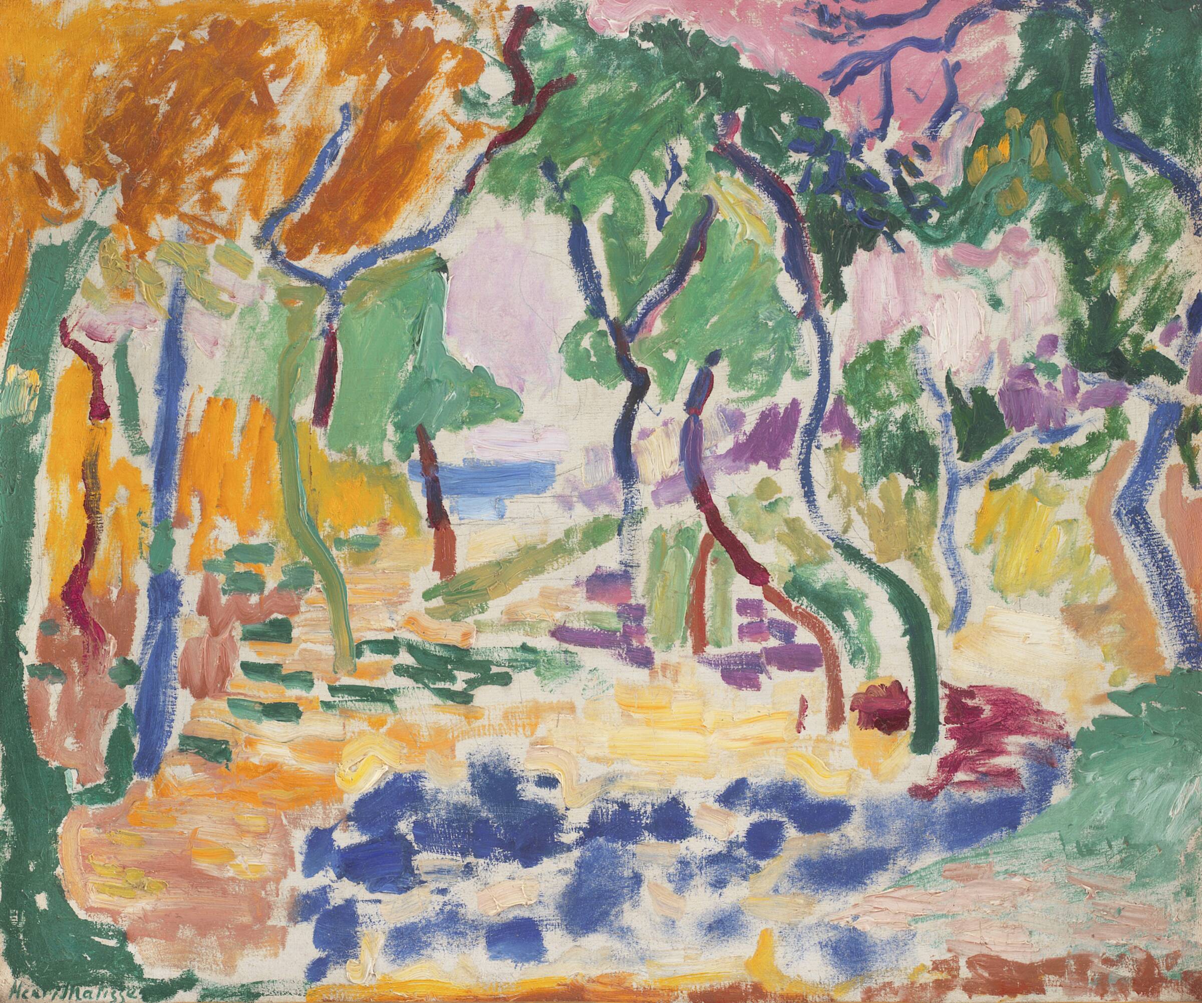 Landskab ved Collioure. Studie til "Livsglæden", Henri Matisse, 1905