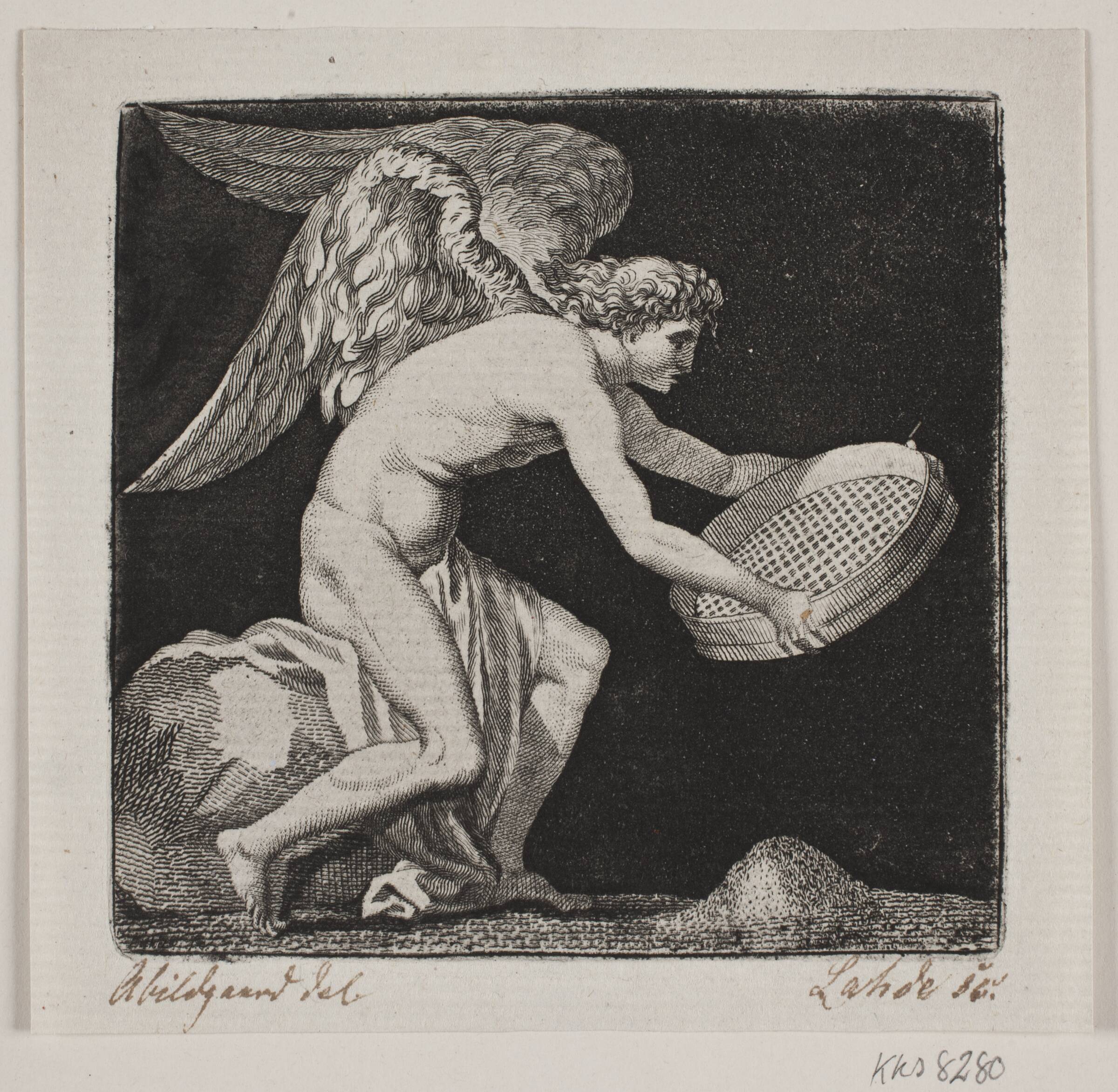 Vinget genius med en sigte, Gerhard Ludvig Lahde, 1765-1833