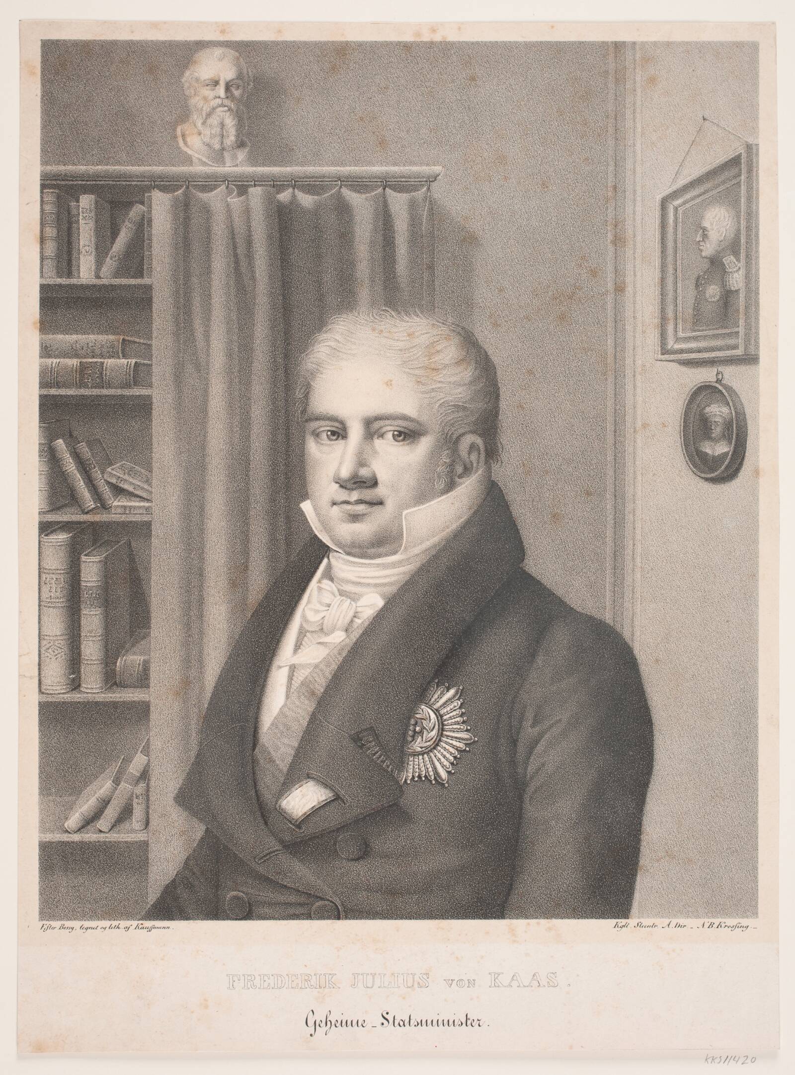 Frederik Julius von Kaas, Asmus Kaufmann, 1820-1843