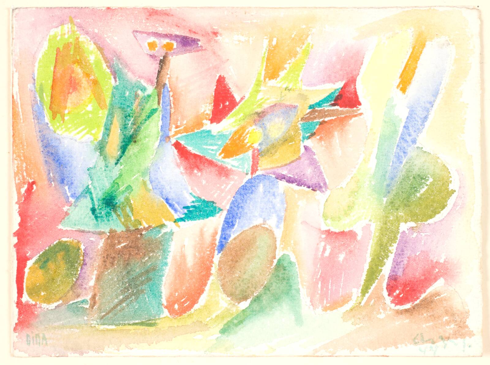 Abstrakt komposition, Asger Jorn, 1944