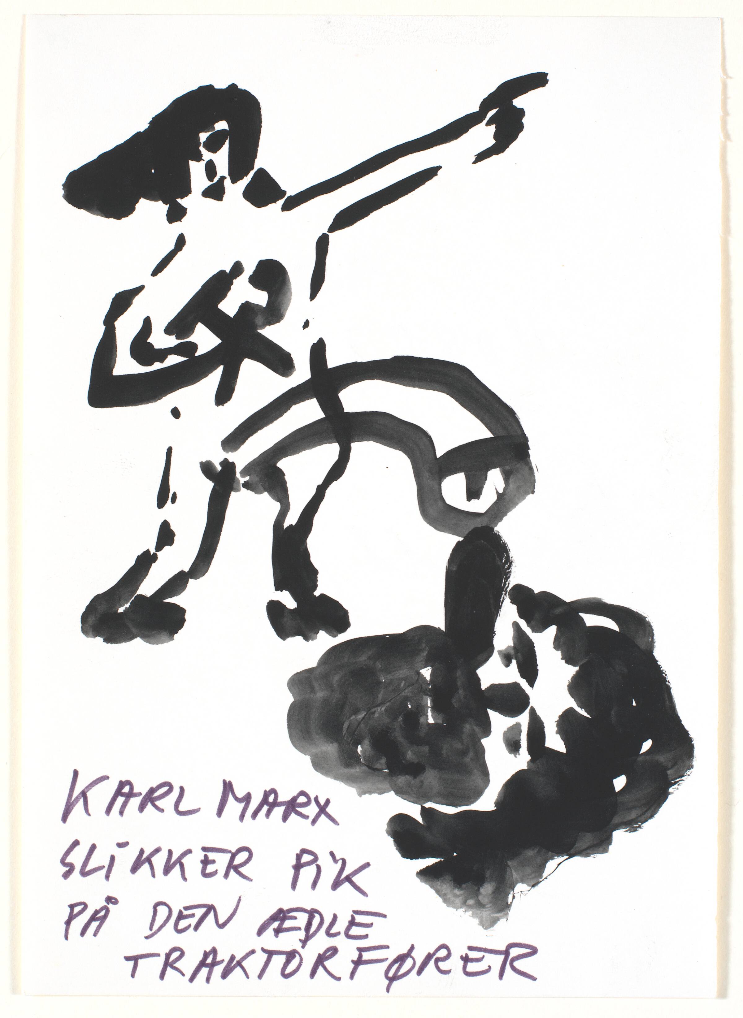 Karl Marx slikker pik på den ædle traktorfører, Claus Carstensen, 1982