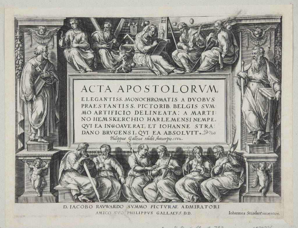 Titelblad til Apostlenes gerninger, Adriaen Collaert, 1582
