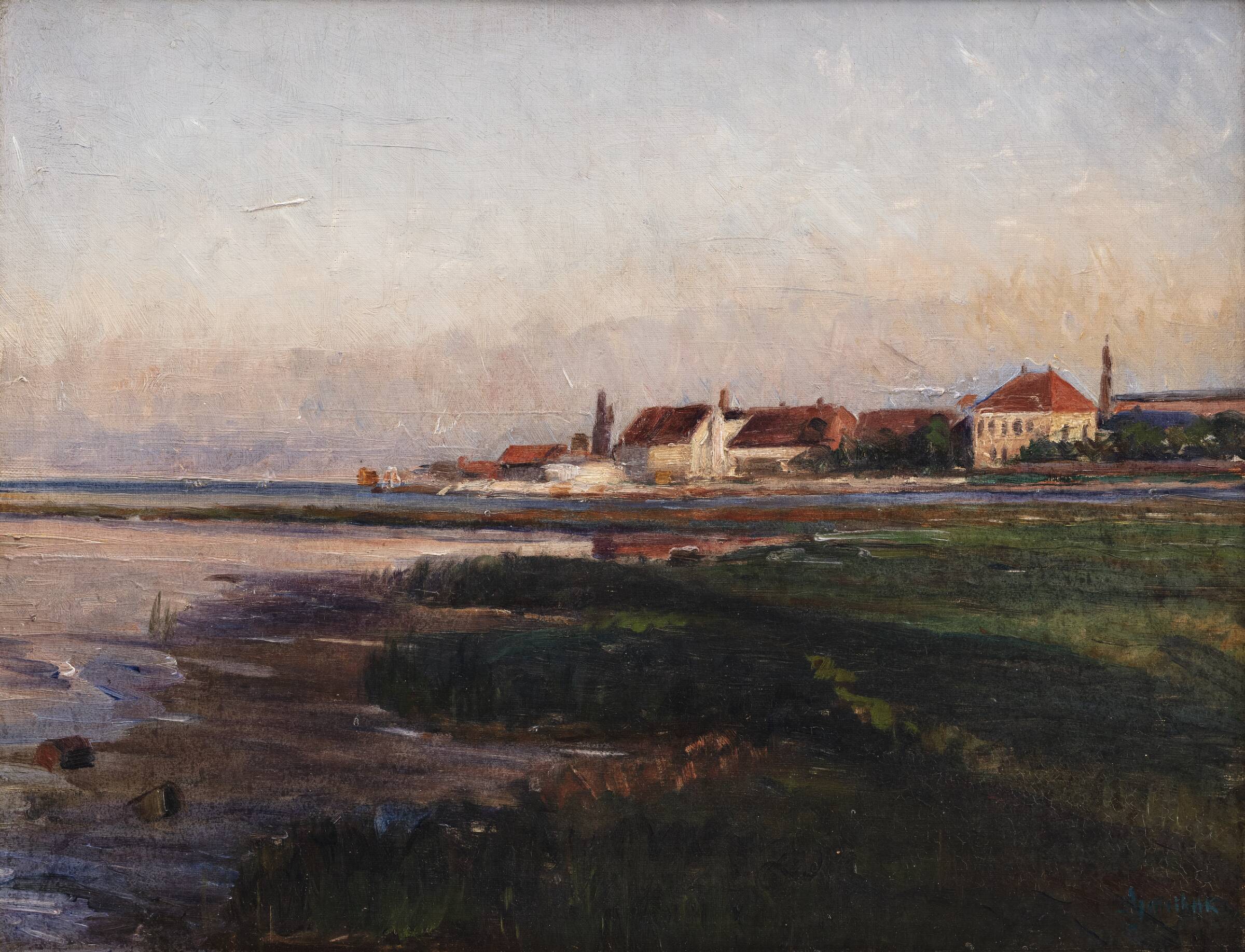 Kastrup Værk. Aftensol, Albert Gottschalk, 1894