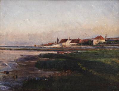 Kastrup Værk. Aftensol