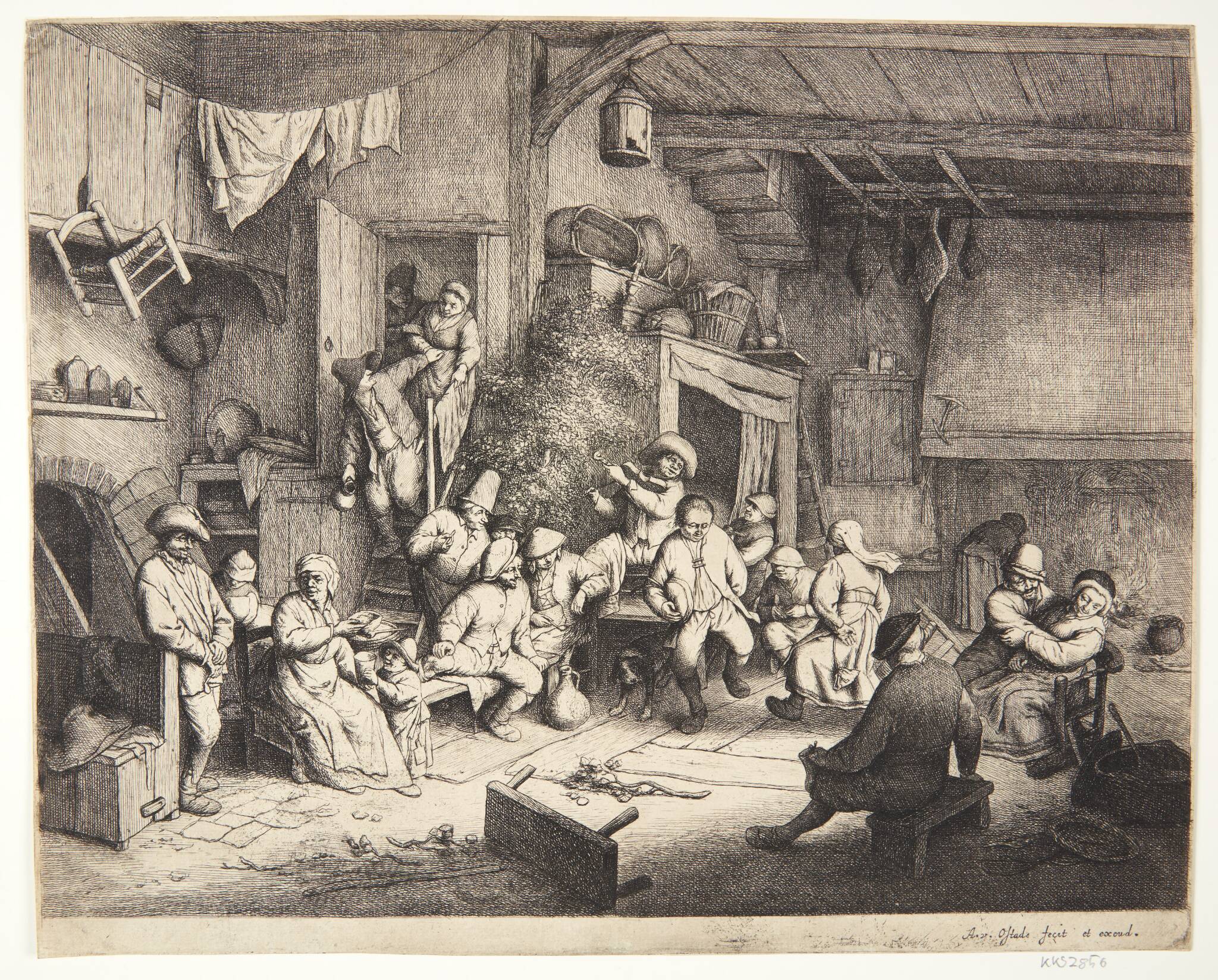 Dansende bønder i en krostue