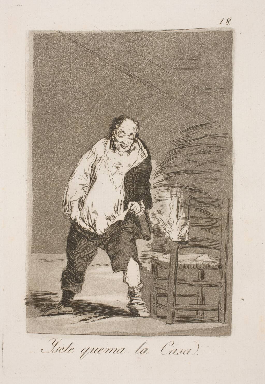 Og man brænder hans hus, Francisco de Goya, 1797-1798