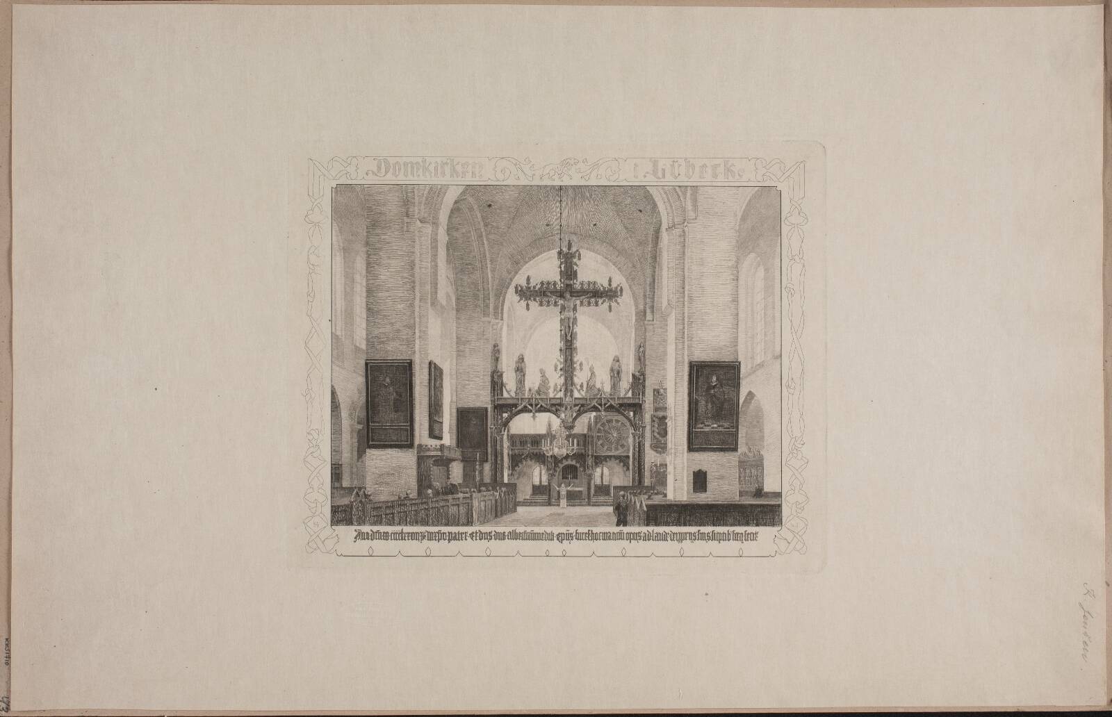 Interiør fra Domkirken i Lübeck, by Karl Jensen, 1894