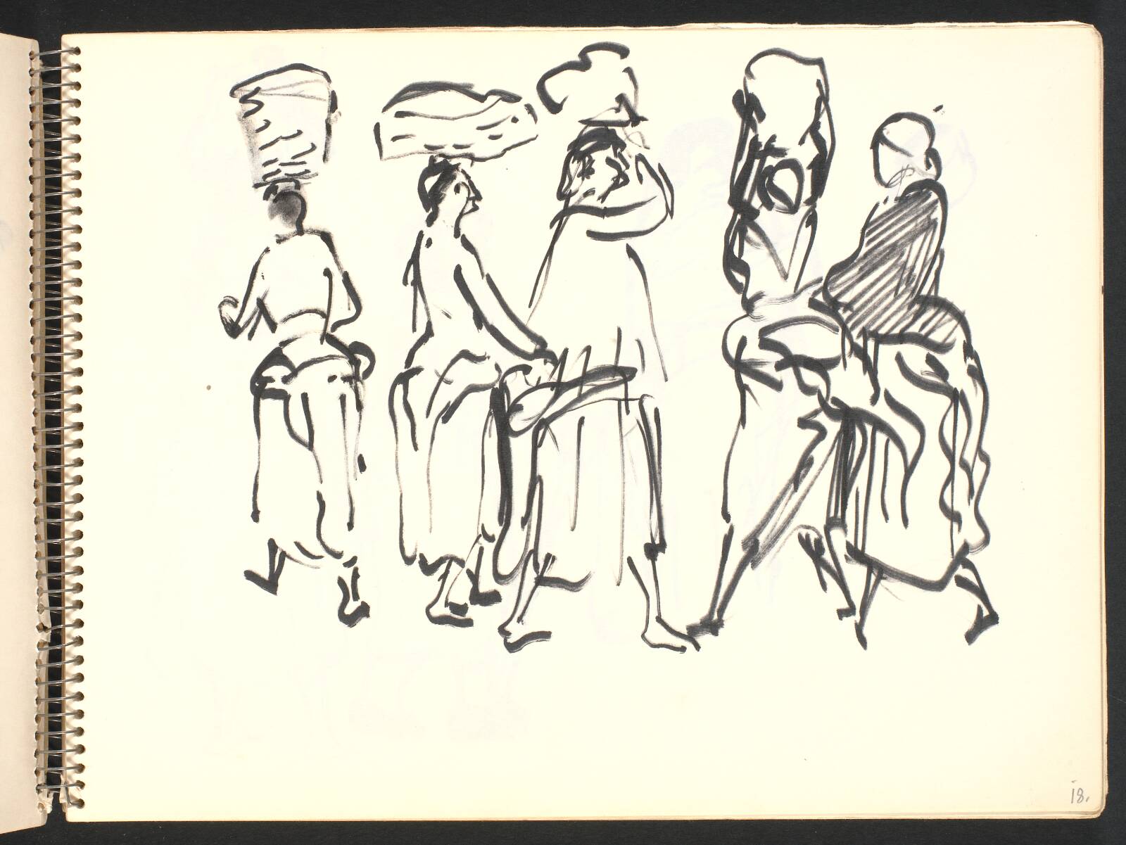 Figurstudier fra gaden, Gottfred Eickhoff, 1952
