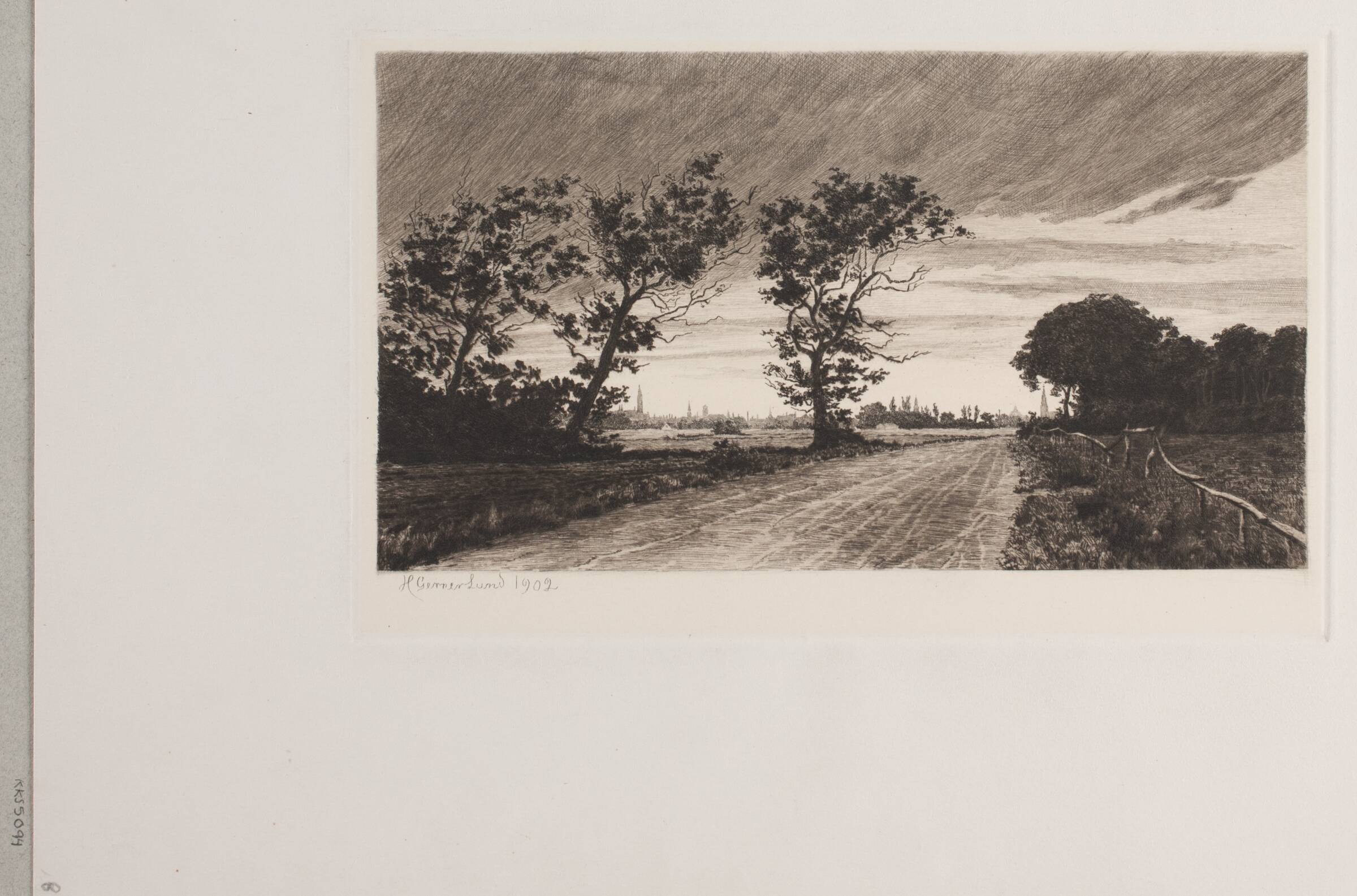 Landevej på Amager, H. Gerner Lund, 1902
