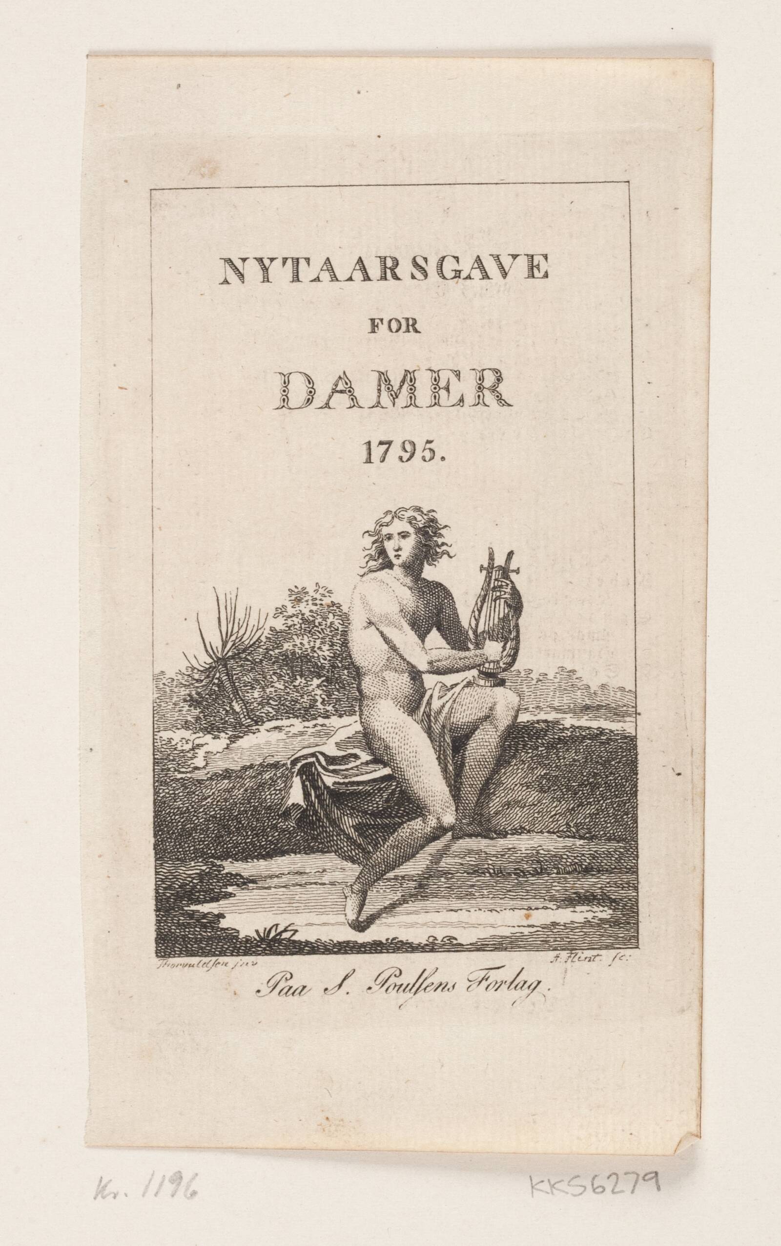 Apollo spillende på lyre, Andreas Flint, 1794