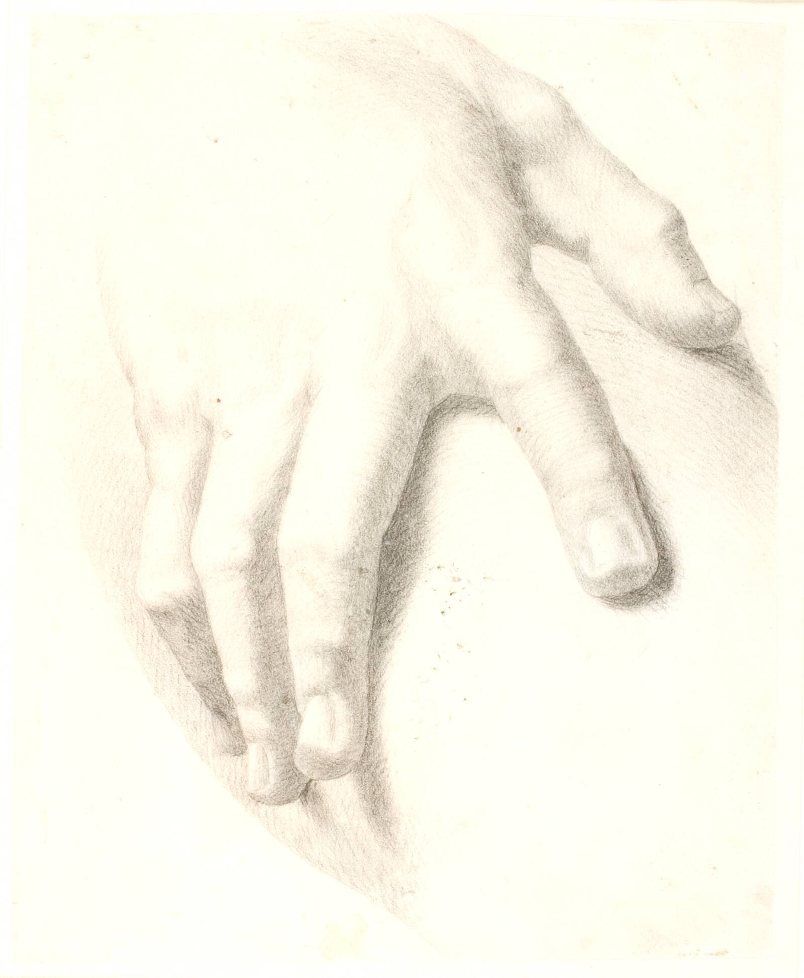 Studie af hånd, Dankvart Dreyer, 1830-1833