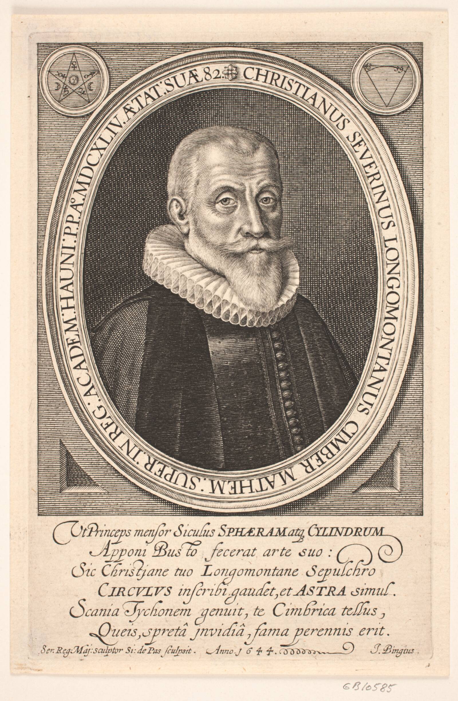 Professor Christen Sørensen Longomontanus, Simon de Pas, 1644