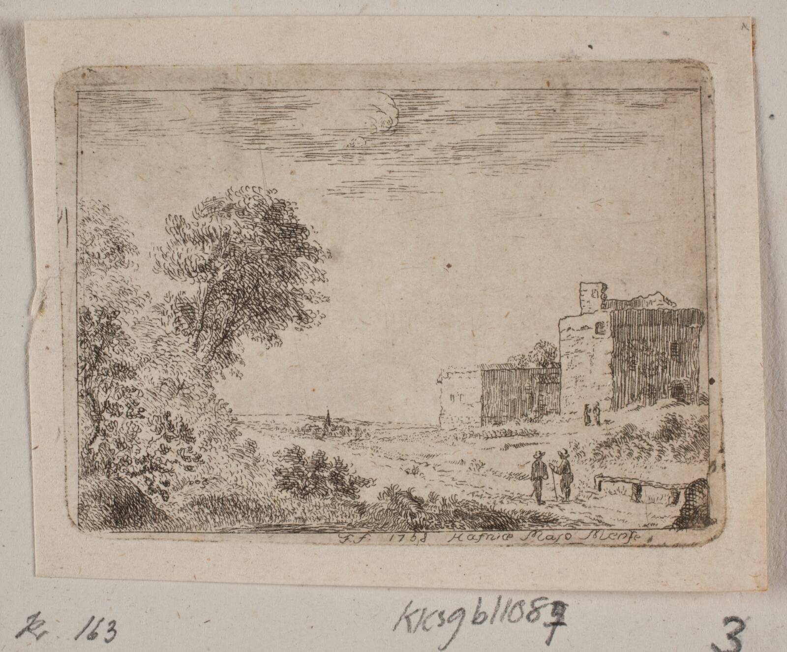 En Ruin, B. Flügge, 1758