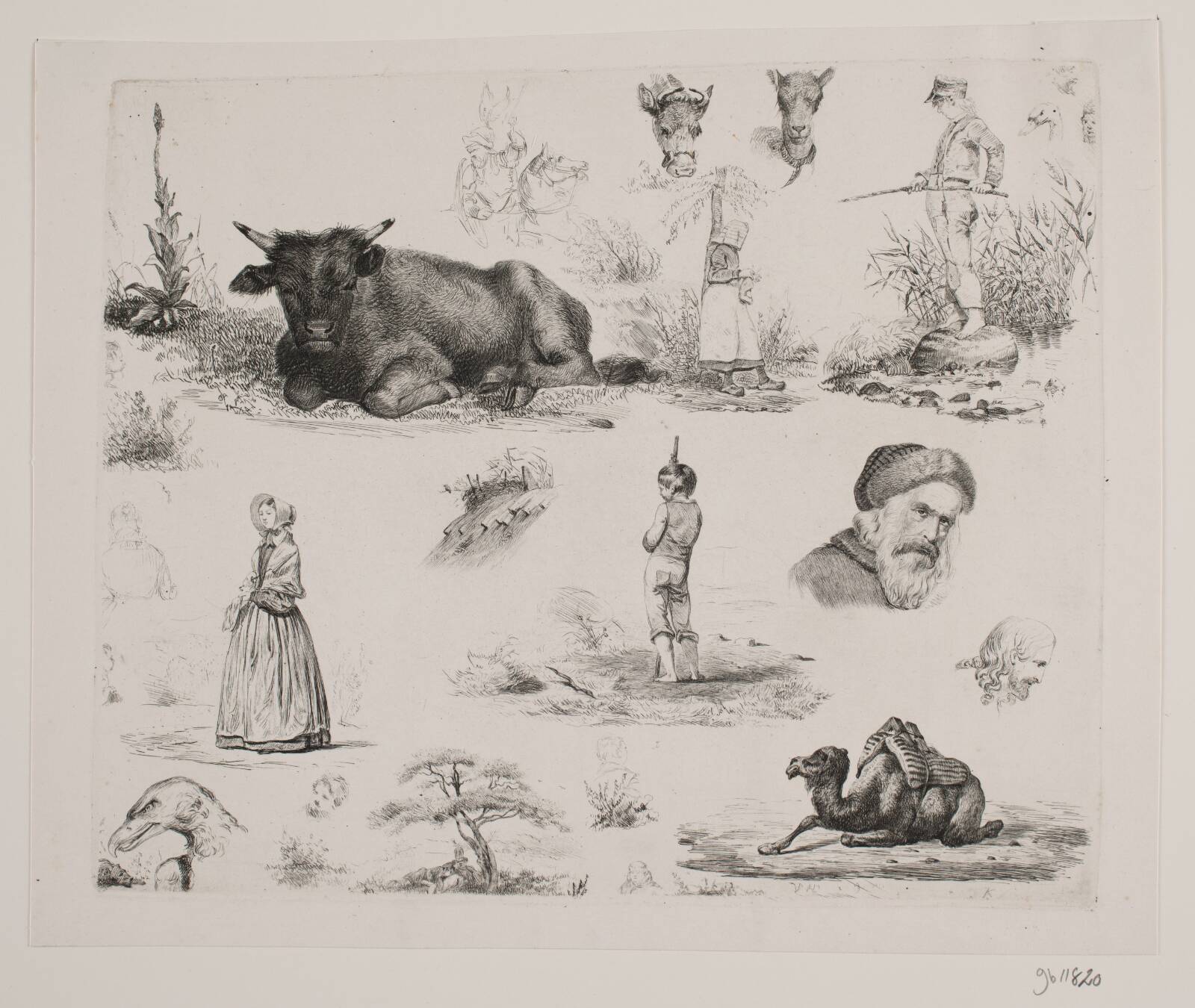 Prøveblad, Adolph Kittendorff, 1850