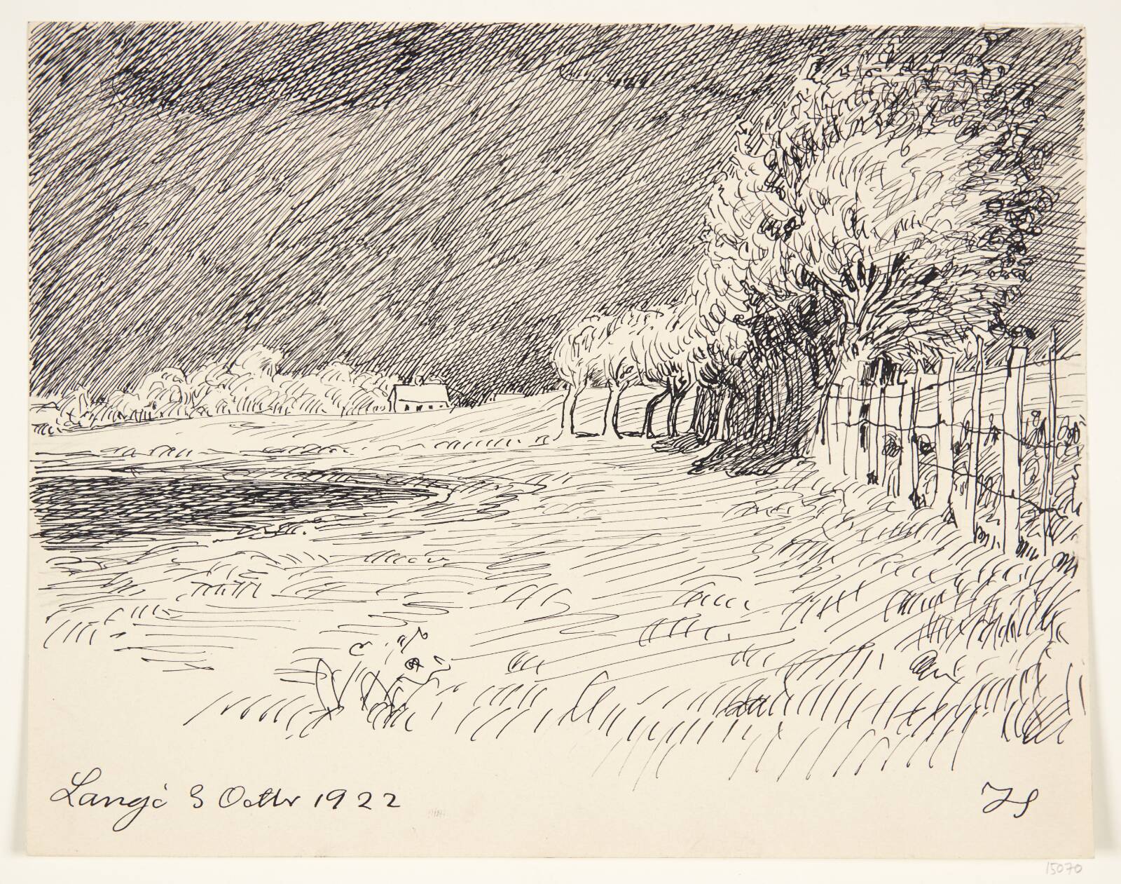 Landskab. Langø, Johannes Larsen, 1922