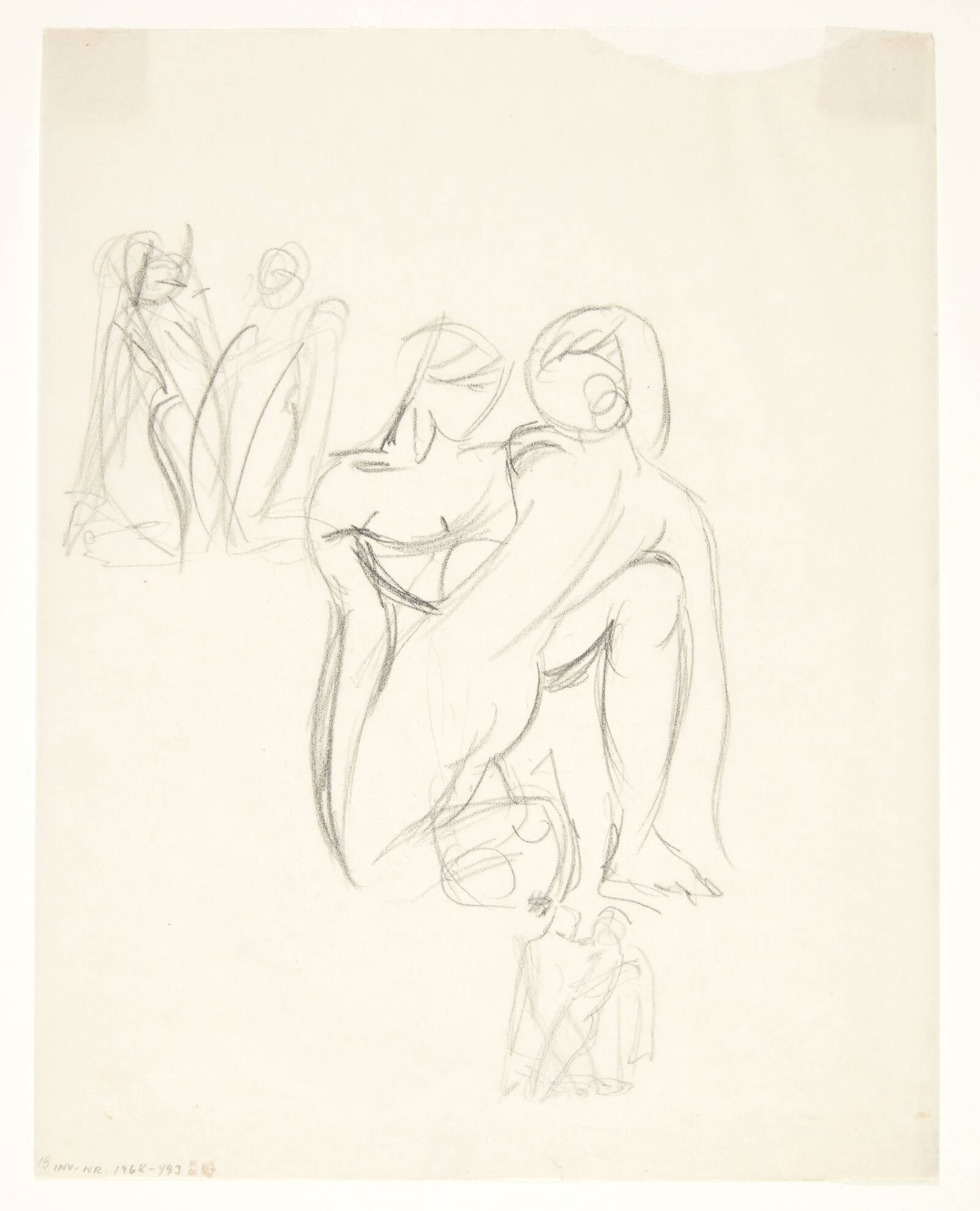 Tre udkast til statuette. Elskovspar, Gerhard Henning, 1920-1929