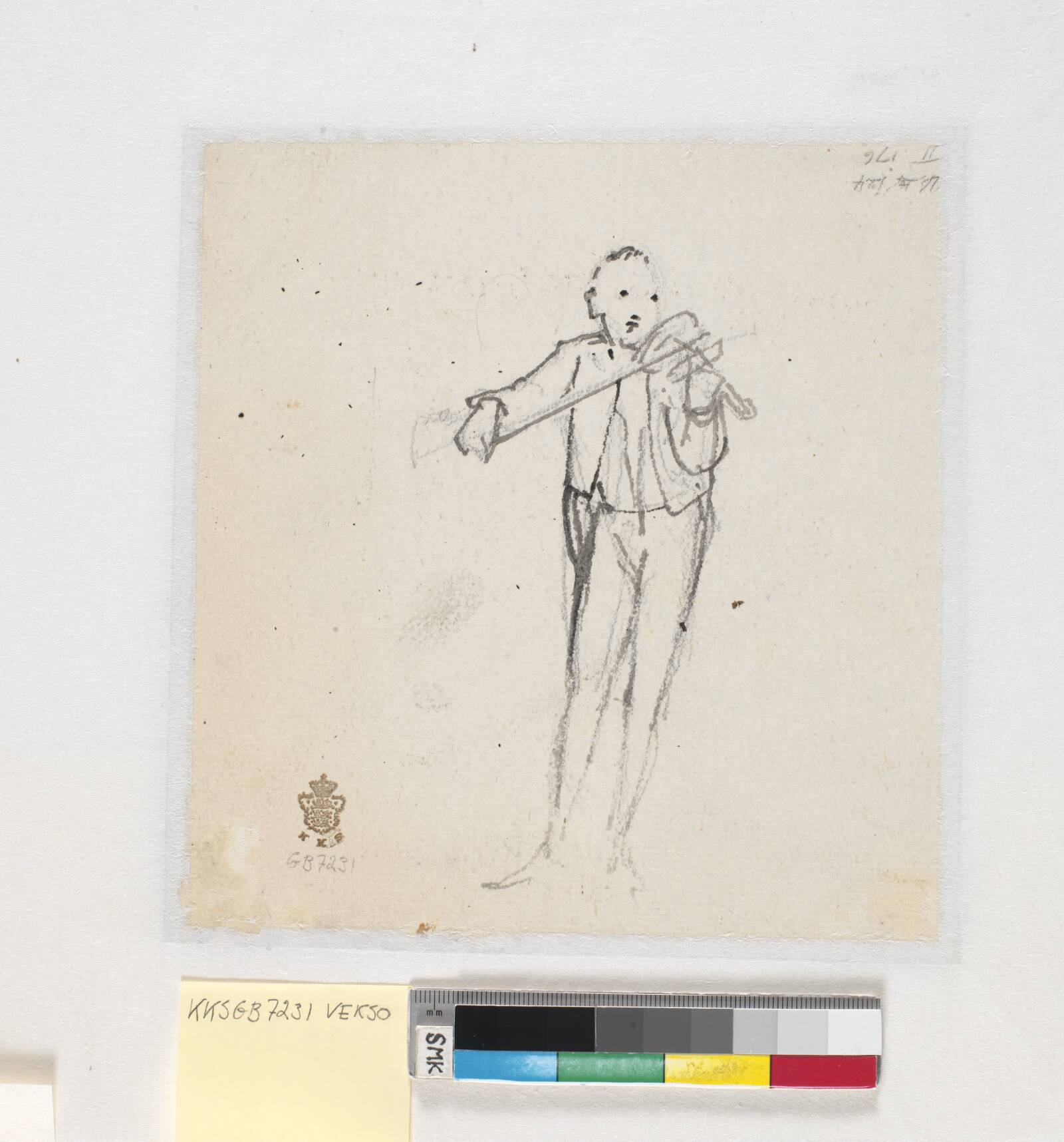 Violinspiller, Wilhelm Marstrand, 1810-1873