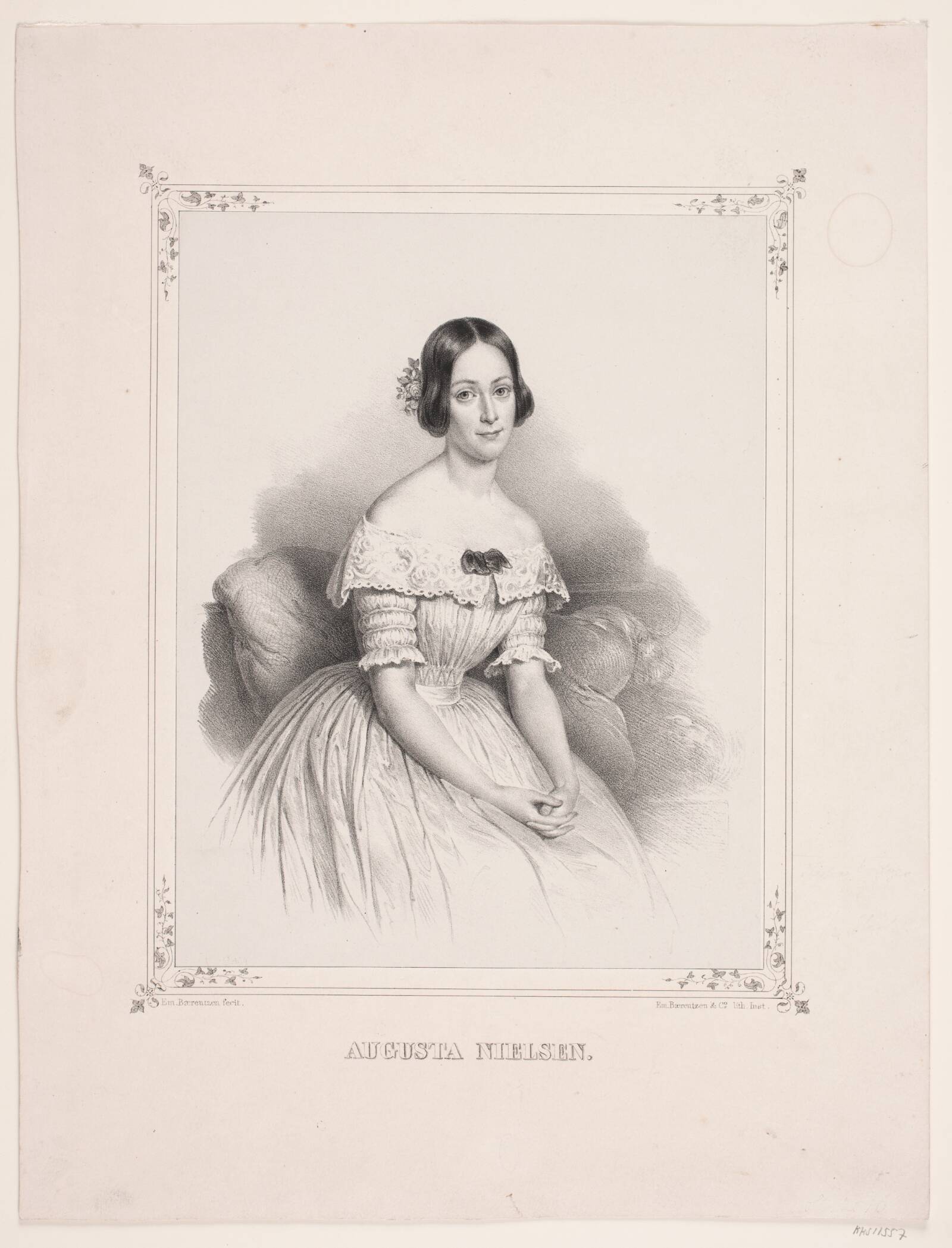 Augusta Nielsen, Emil Ditlev Bærentzen, 1840-1849