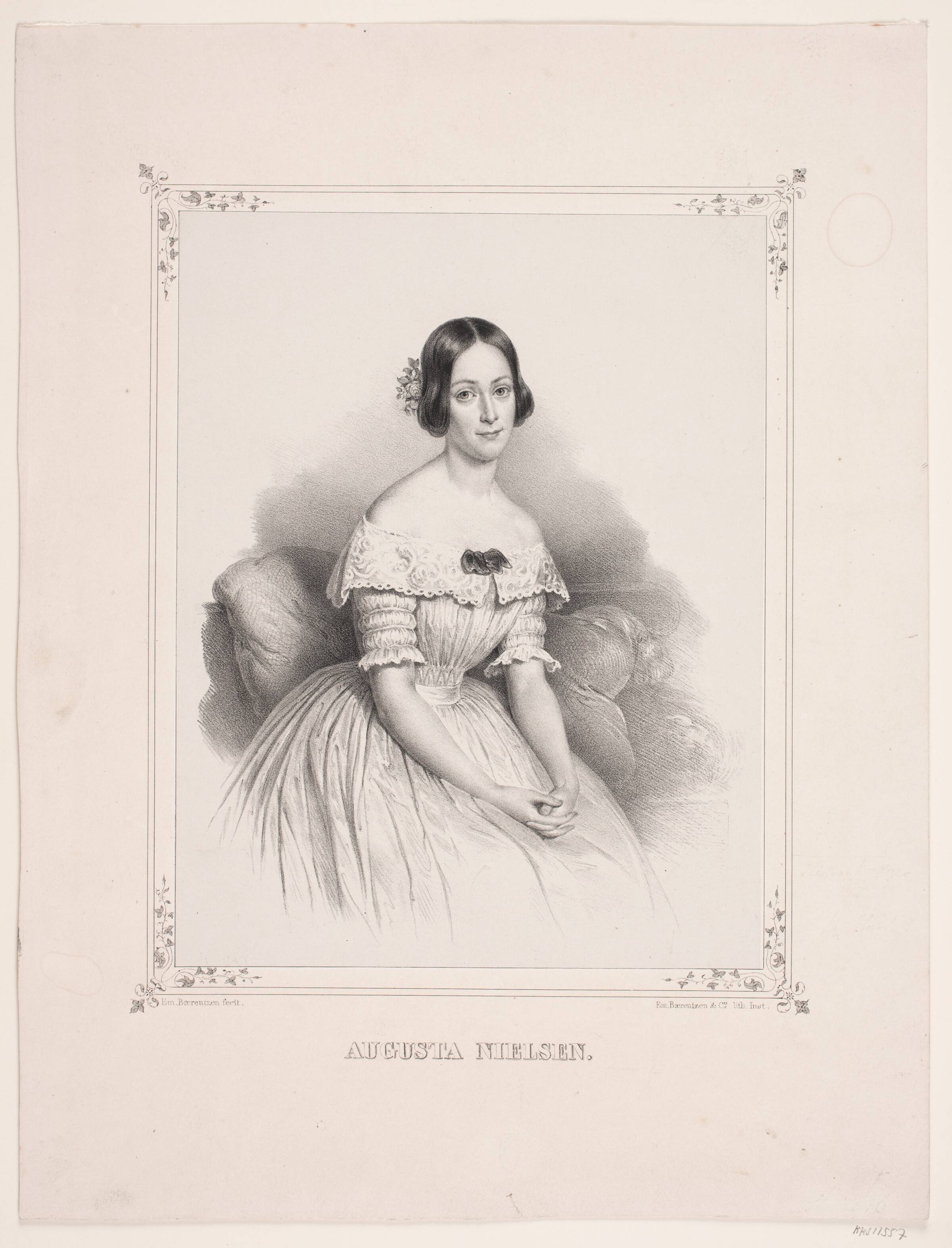 Augusta Nielsen, Emil Ditlev Bærentzen, 1840-1849
