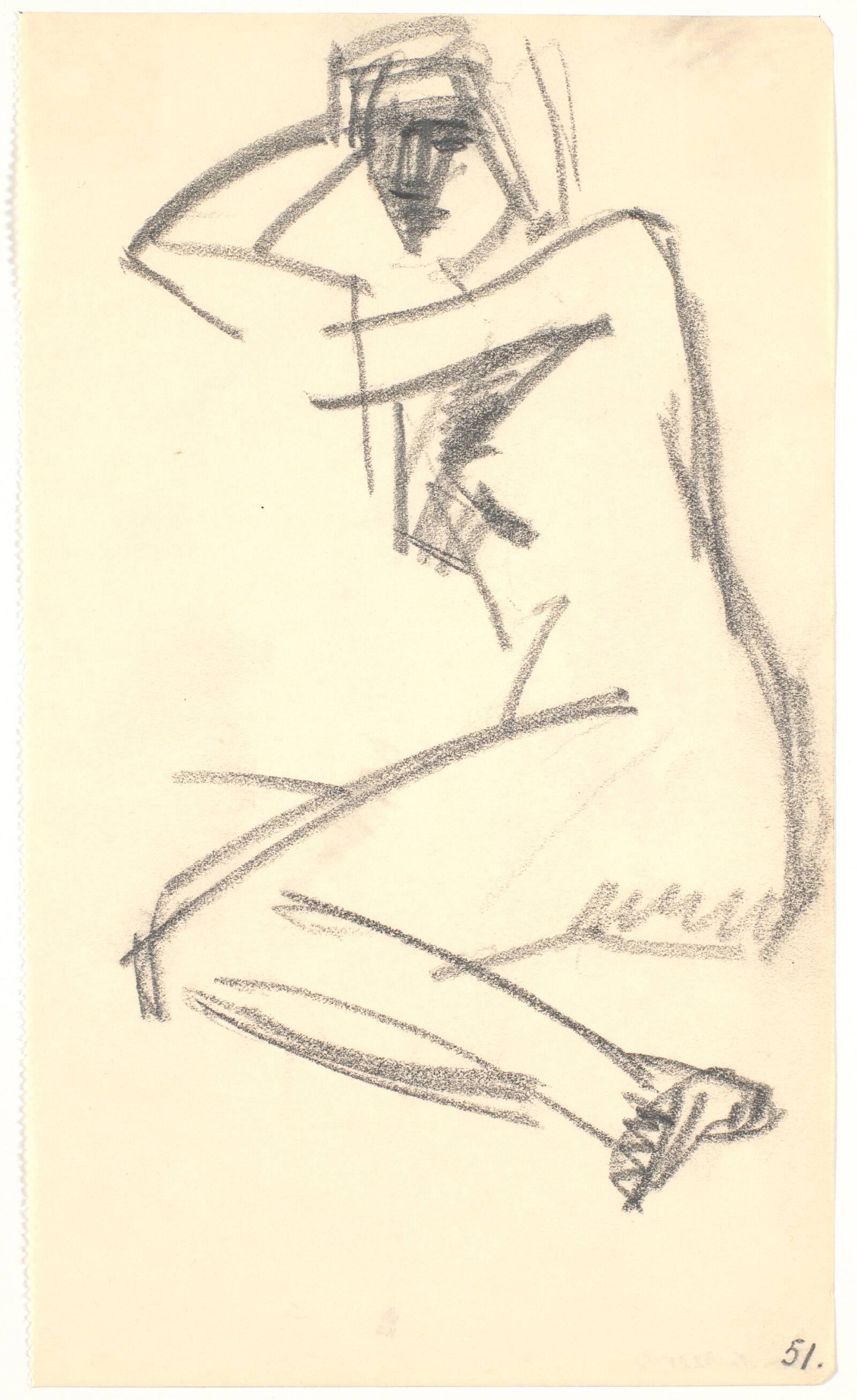 Siddende model, Isakson, Karl, 1914-1915