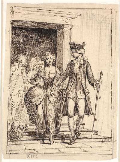 Leander og Leonora, bag dem Henrik og Pernille